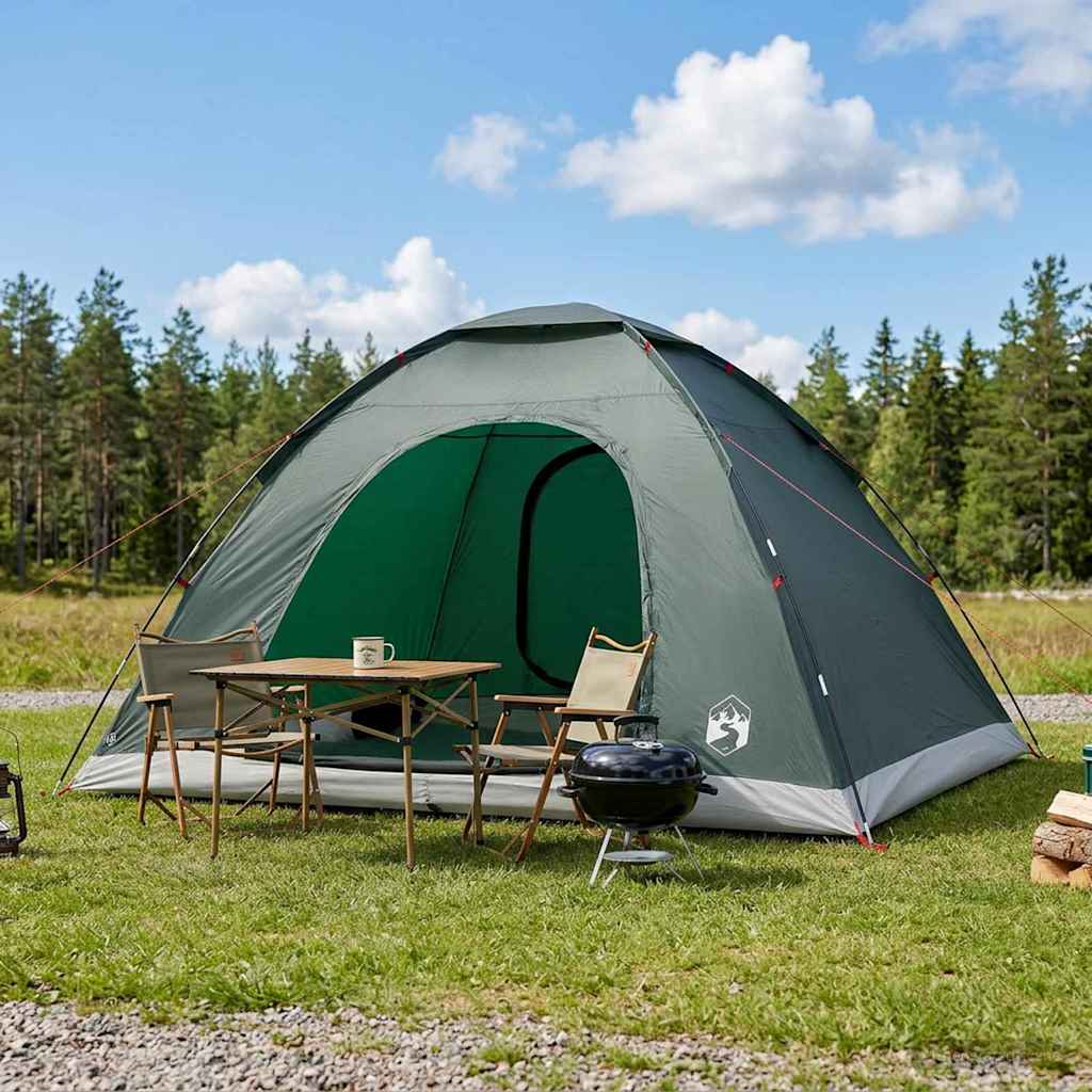 vidaXL Σκηνή Camping 6 ατόμων Στρατιωτικό Πράσινο