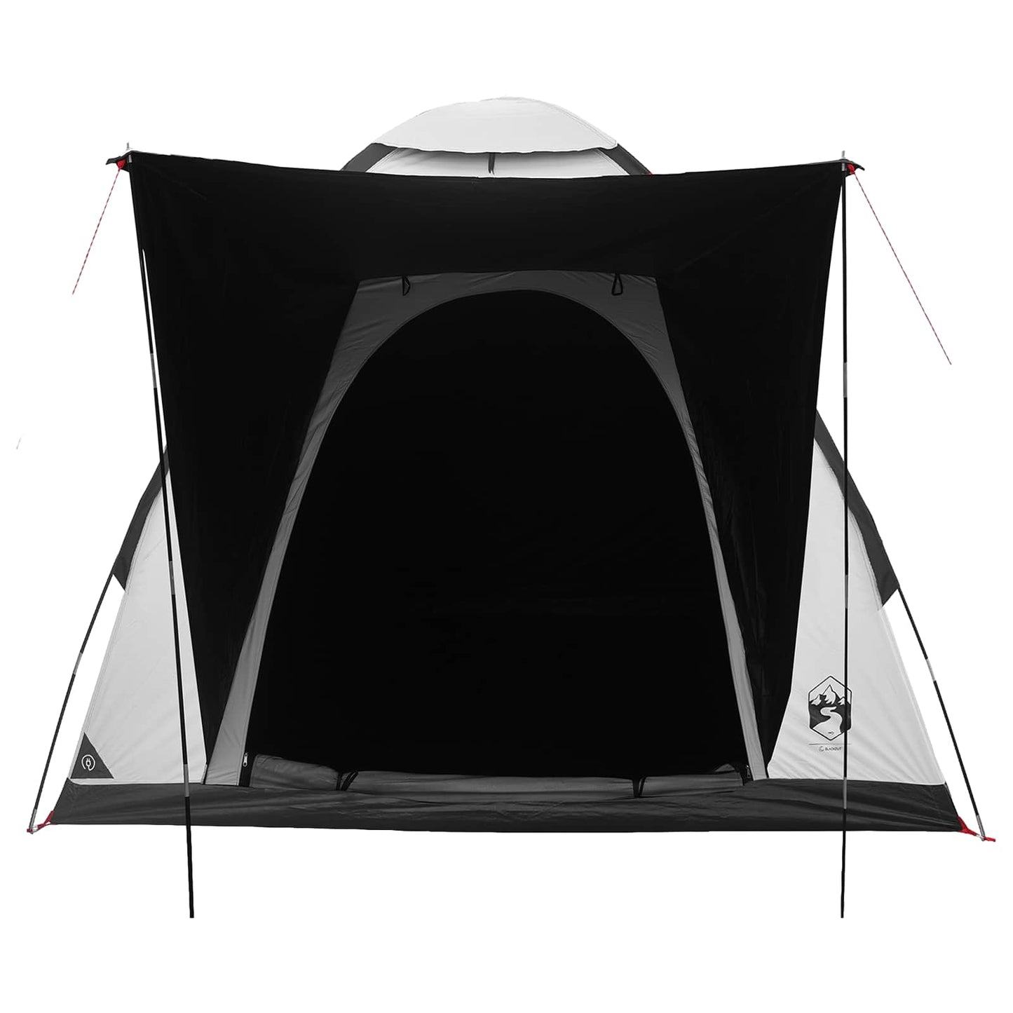 vidaXL Σκηνή Camping 2 ατόμων Λευκό Μαύρο Πολυεστέρας και Χάλυβας