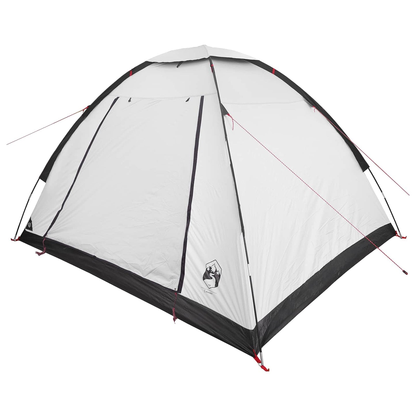vidaXL Σκηνή Camping 4 ατόμων Λευκό Μαύρο Πολυεστέρας και Χάλυβας