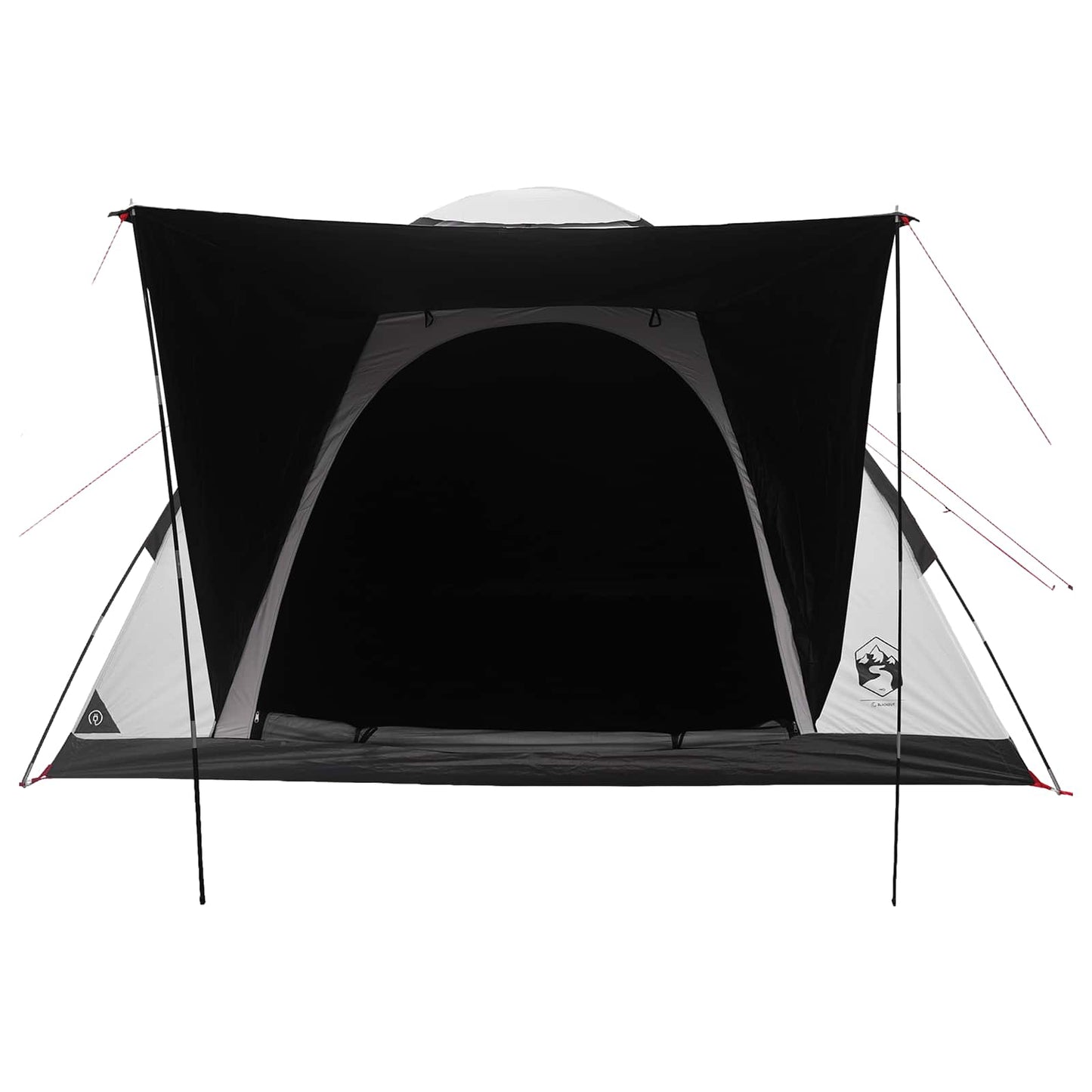 vidaXL Σκηνή Camping 4 ατόμων Λευκό Μαύρο Πολυεστέρας και Χάλυβας