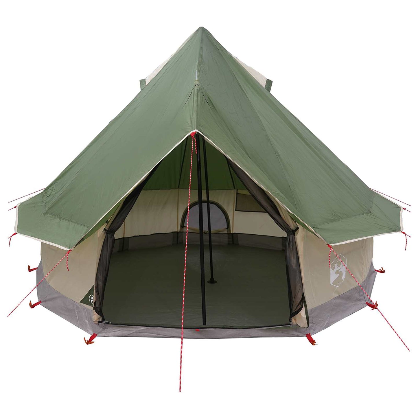 vidaXL Σκηνή Τιπί 4 ατόμων Πράσινο Πολυεστέρας και Χάλυβας