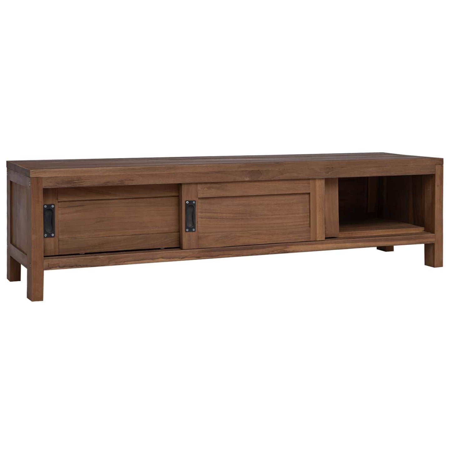 vidaXL Ντουλάπι TV 110 x 30 x 30 εκ Στερεό Ξύλο Τίκ Φυσικό
