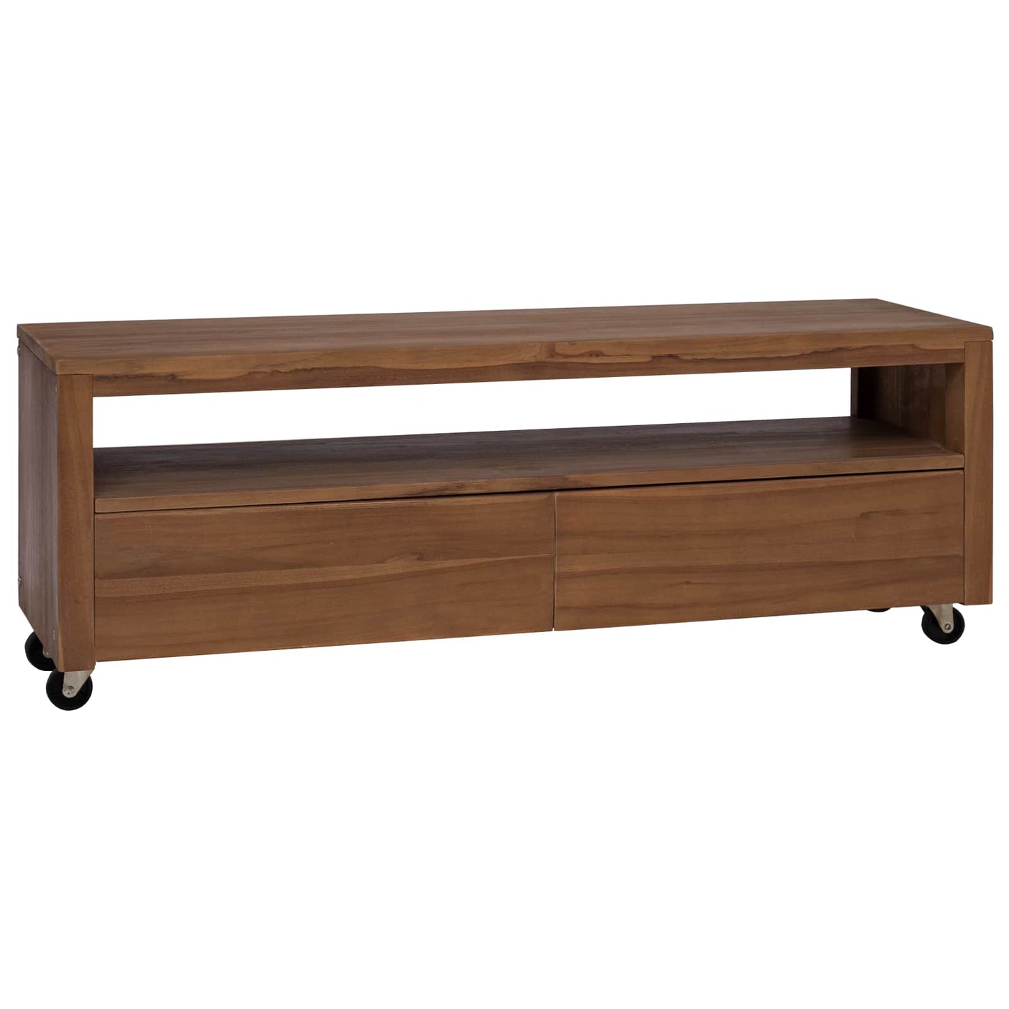 vidaXL Ντουλάπι TV 110 x 30 x 40 cm Φυσικό Στερεό Ξύλο Τίκ