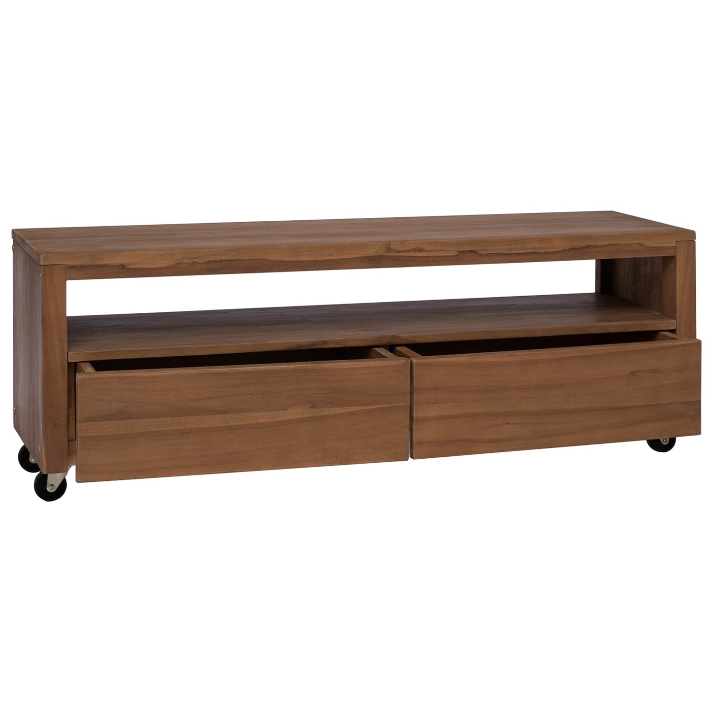 vidaXL Ντουλάπι TV 110 x 30 x 40 cm Φυσικό Στερεό Ξύλο Τίκ