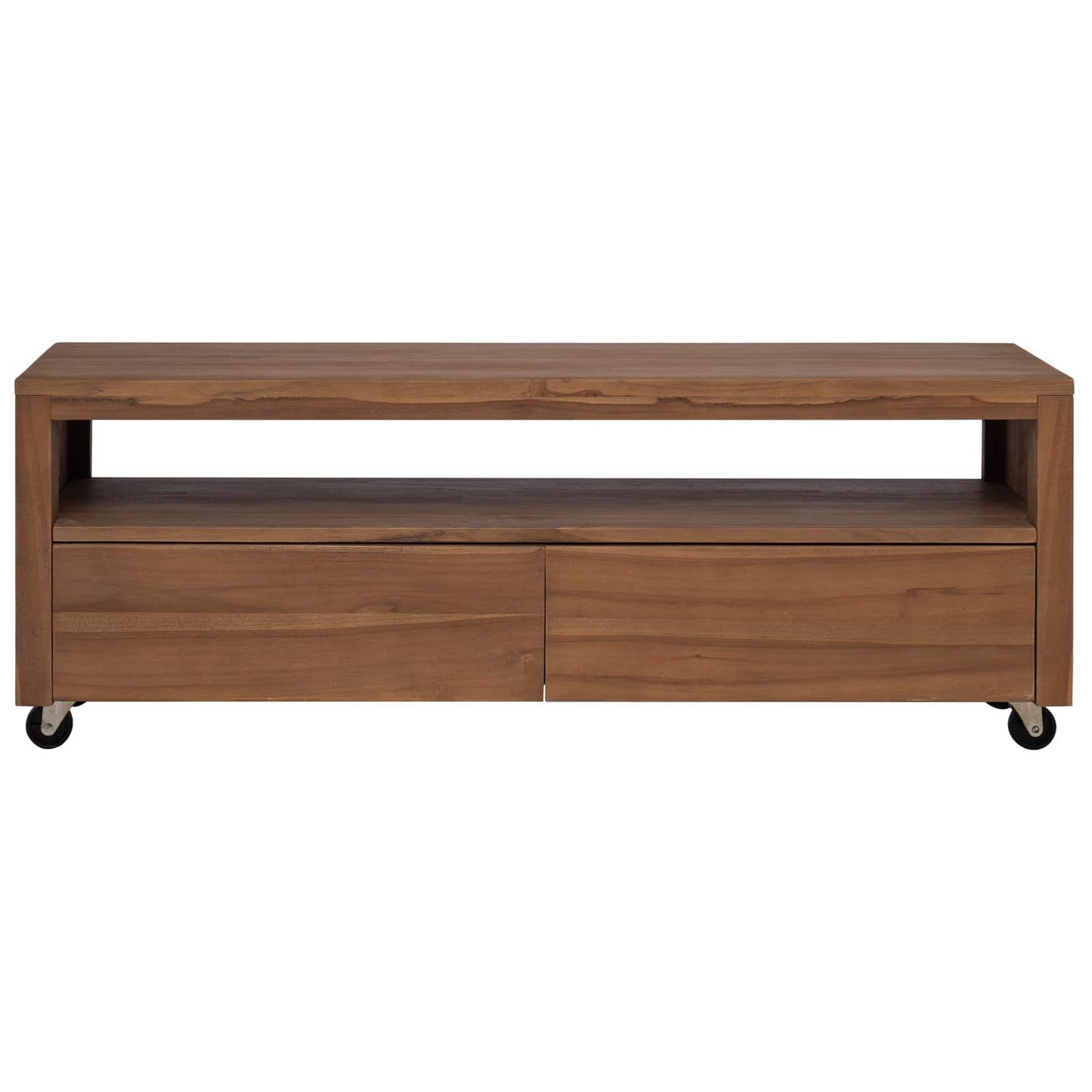 vidaXL Ντουλάπι TV 110 x 30 x 40 cm Φυσικό Στερεό Ξύλο Τίκ