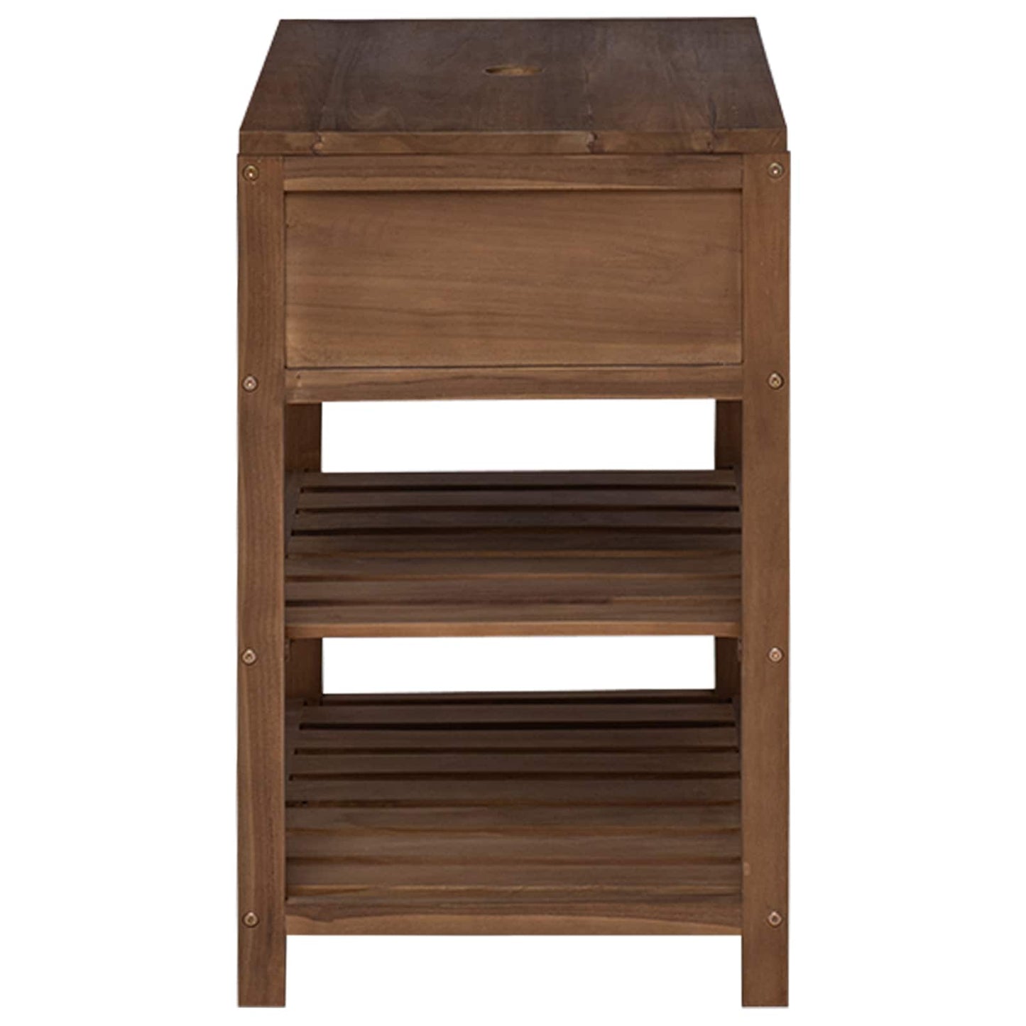 vidaXL Ντουλάπι Μπάνιου Φυσικό 60 x 45 x 75 cm Στερεό Ξύλο Τίκ