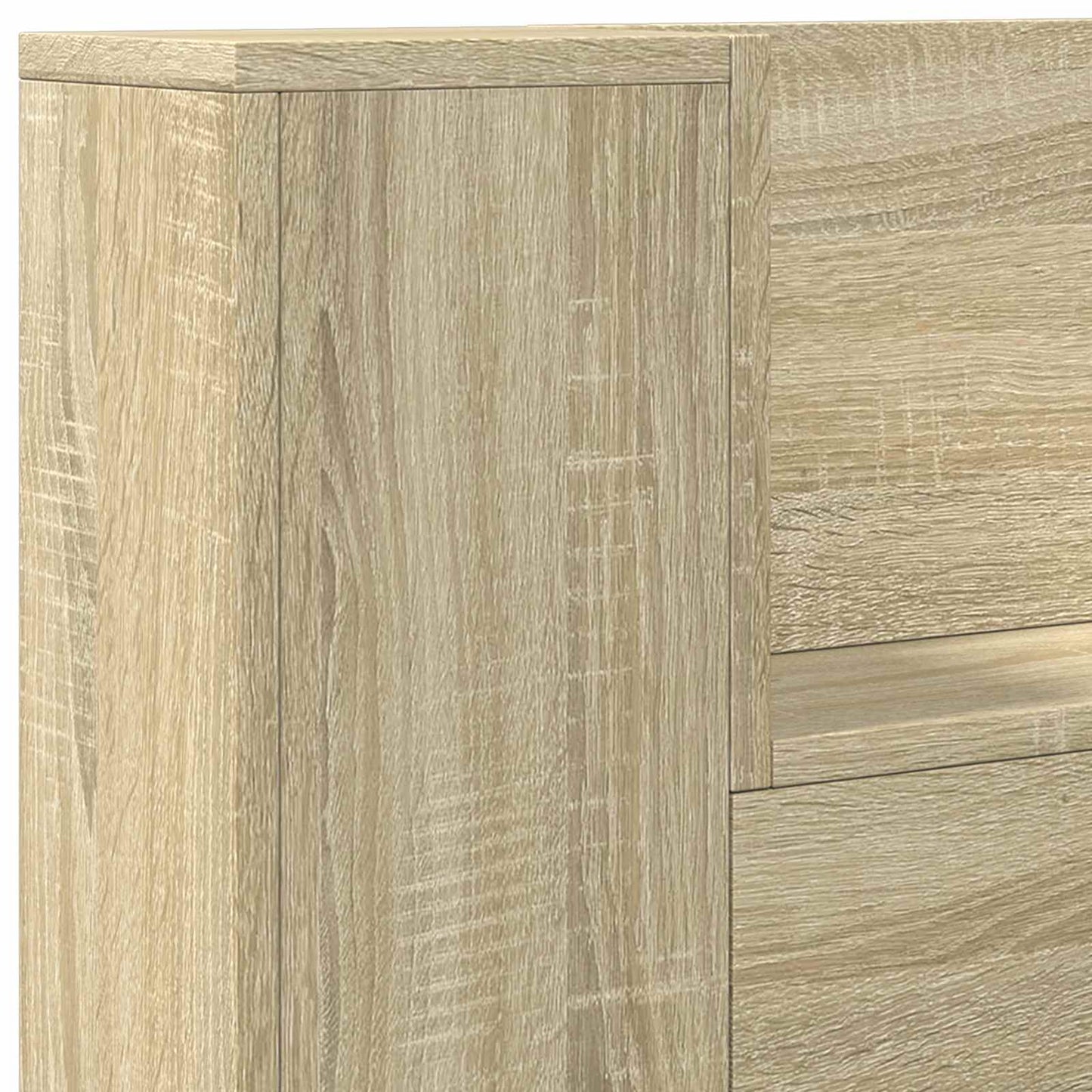 vidaXL Κεφαλάρι Ντουλάπι με LED με ράφι Σονόμα 120 x 16,5 x 103,5 cm