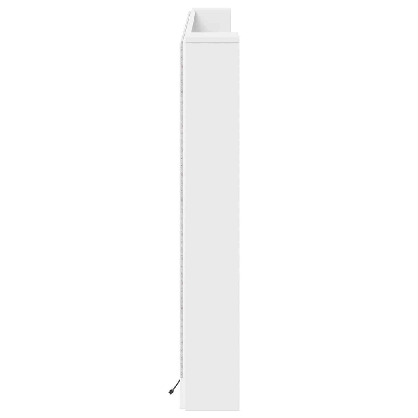 vidaXL Κεφαλάρι Ντουλάπι με LED με ράφι Λευκό 180 x 16,5 x 103,5 cm