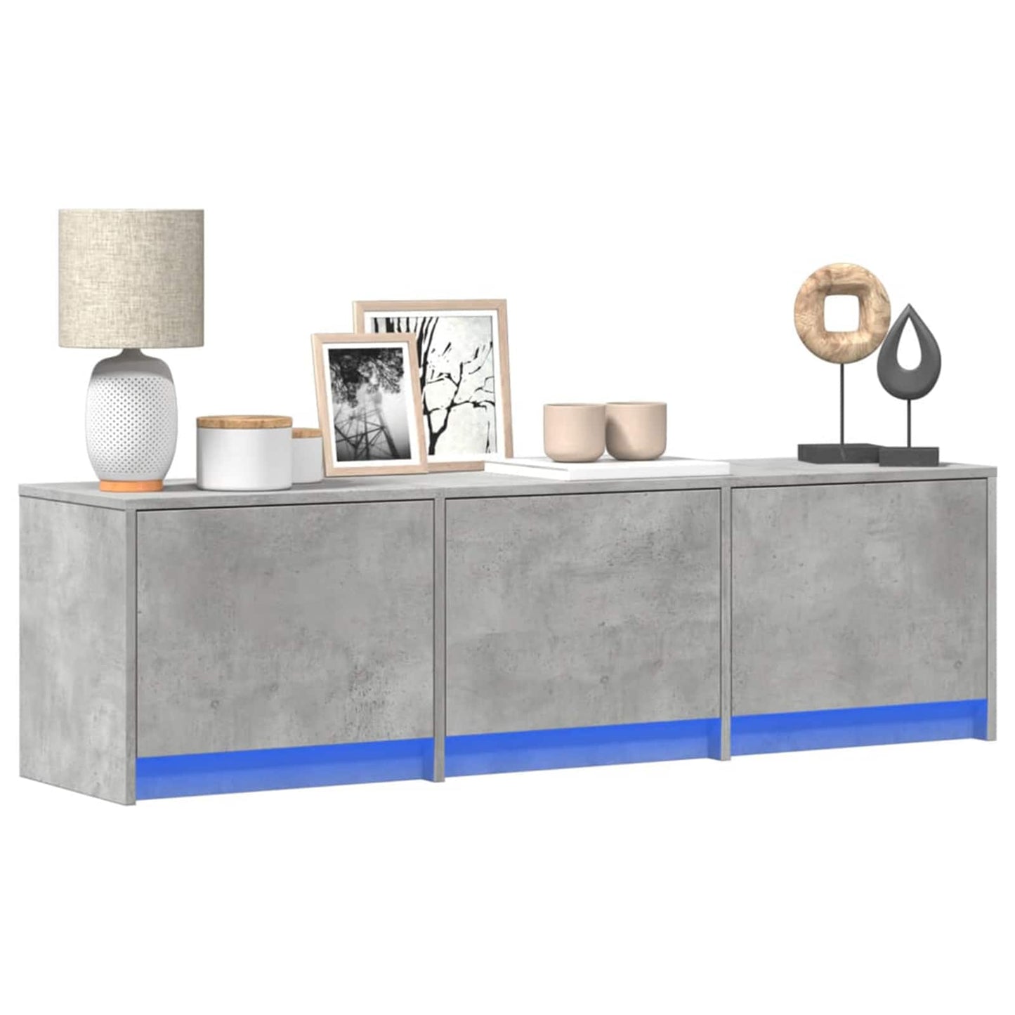 vidaXL Ντουλάπι TV Σκυρόδεμα 140 x 34 x 40 εκ Επεξεργασμένο ξύλο