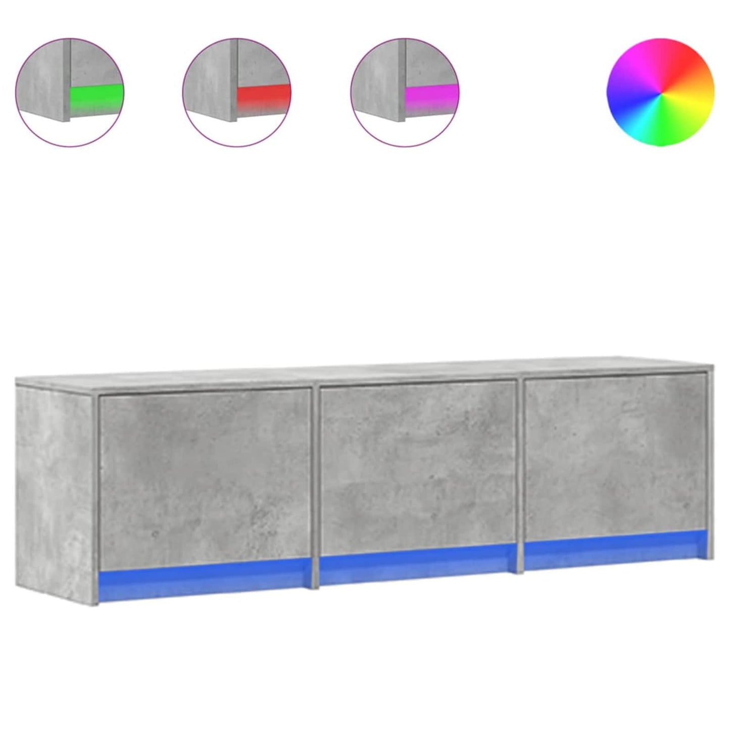 vidaXL Ντουλάπι TV Σκυρόδεμα 140 x 34 x 40 εκ Επεξεργασμένο ξύλο