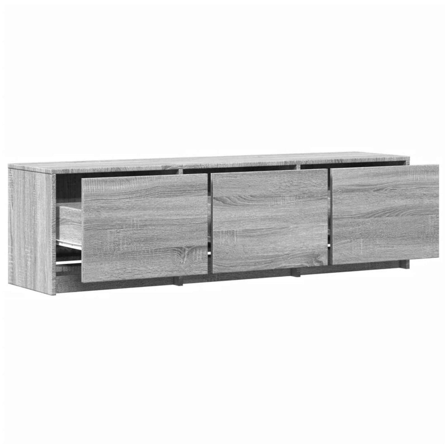 vidaXL Ντουλάπι TV Γκρίζο Σονομα 140 x 34 x 40 εκ Επεξεργασμένο ξύλο