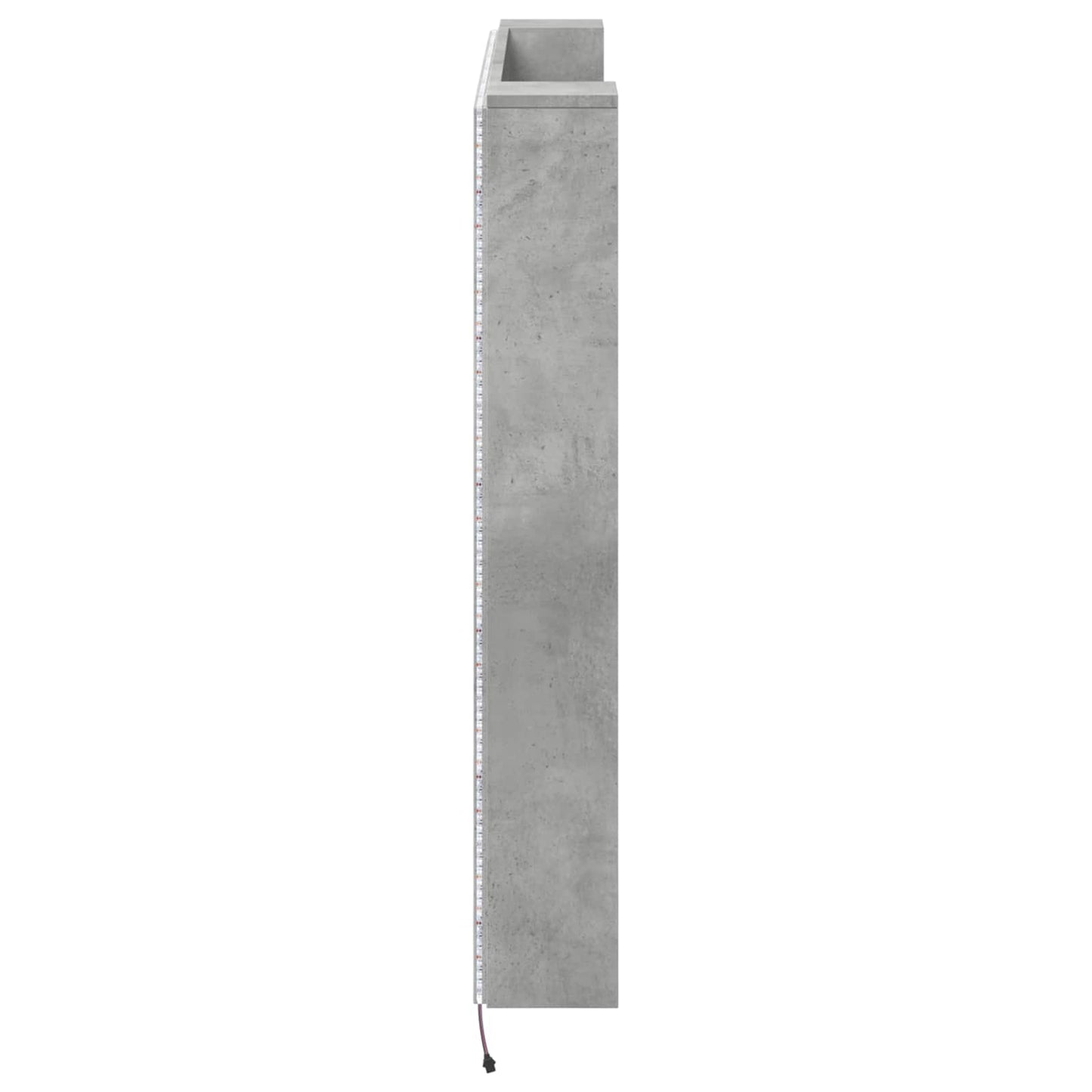 vidaXL Κεφαλάρι Ντουλάπι με LED Σκυρόδεμα 140 x 16,5 x 103,5 cm