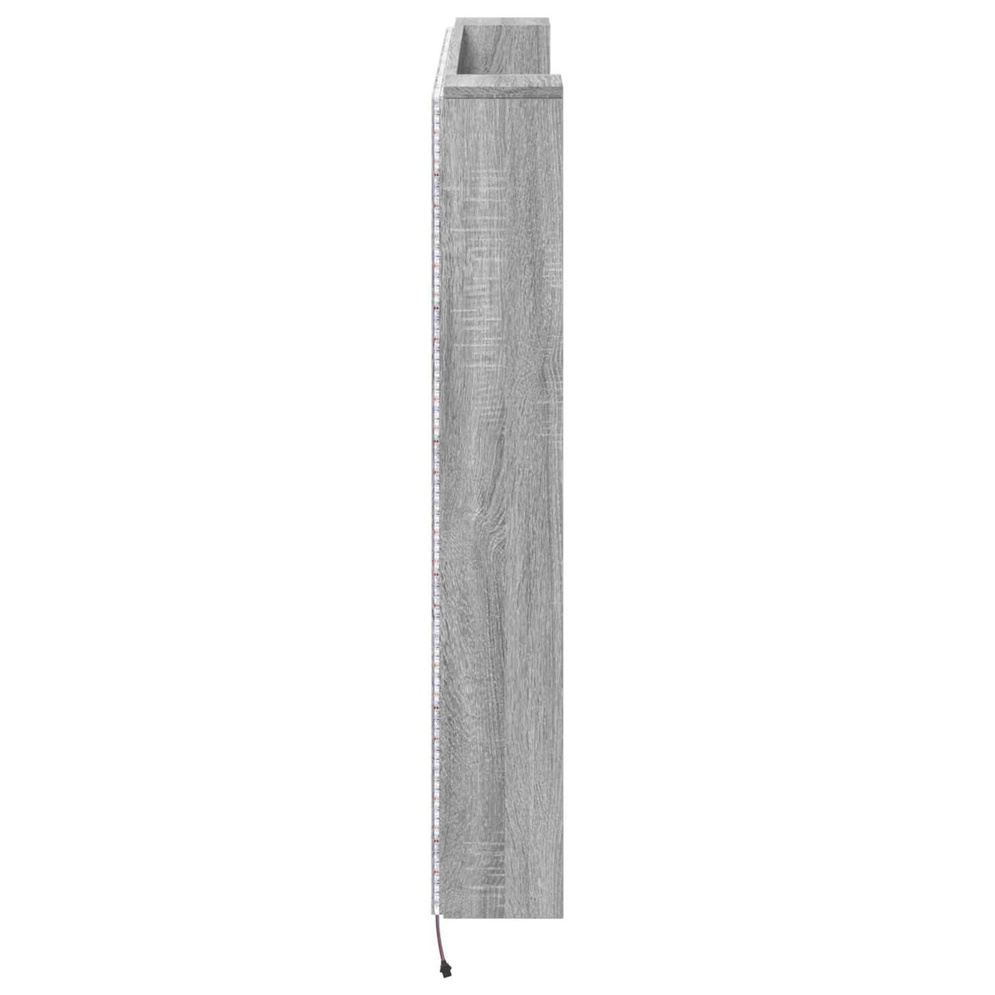 vidaXL Κεφαλάρι Ντουλάπι με LED Γκρίζο Σονομα 140 x 16,5 x 103,5 cm