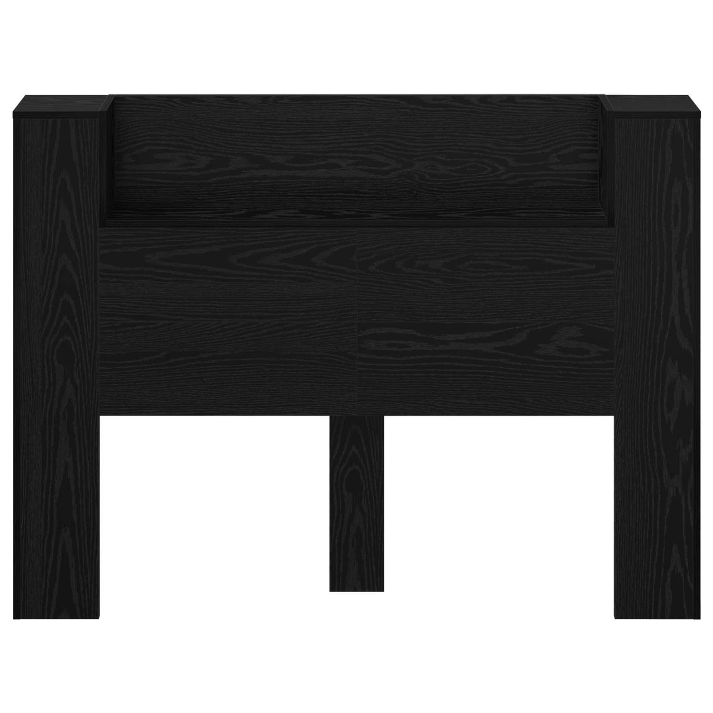 vidaXL Κεφαλάρι Ντουλάπι με LED Μαύρη Οξυά 140 x 16,5 x 103,5 cm