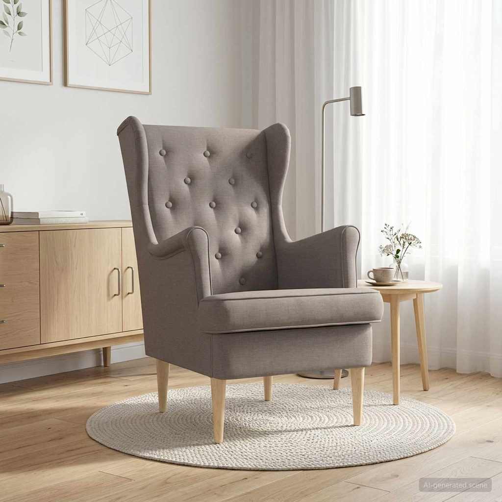 vidaXL Πολυθρόνα Taupe Ύφασμα