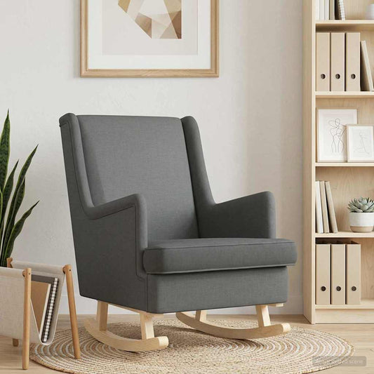 vidaXL Κουνιστή καρέκλα Σκούρο Γκρι 62 x 80 x 85 εκ ύφασμα