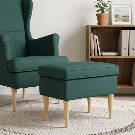 vidaXL Πολυθρόνα Ποδιών Σκούρο Πράσινο 55 x 35 x 41 εκ