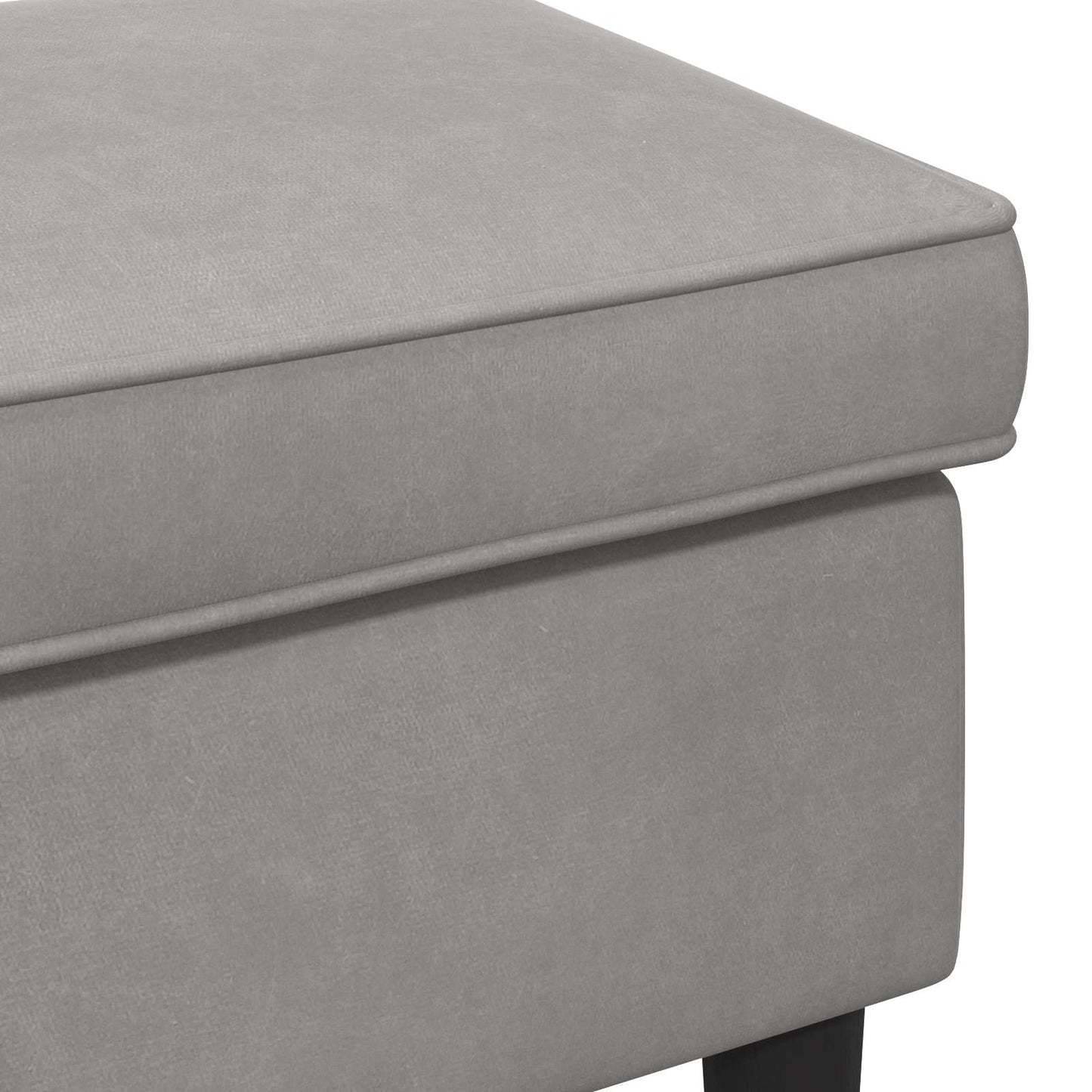 vidaXL Πολυθρόνα Ποδιών Ανοιχτό γκρι 55 x 35 x 41 εκ Βελούδο