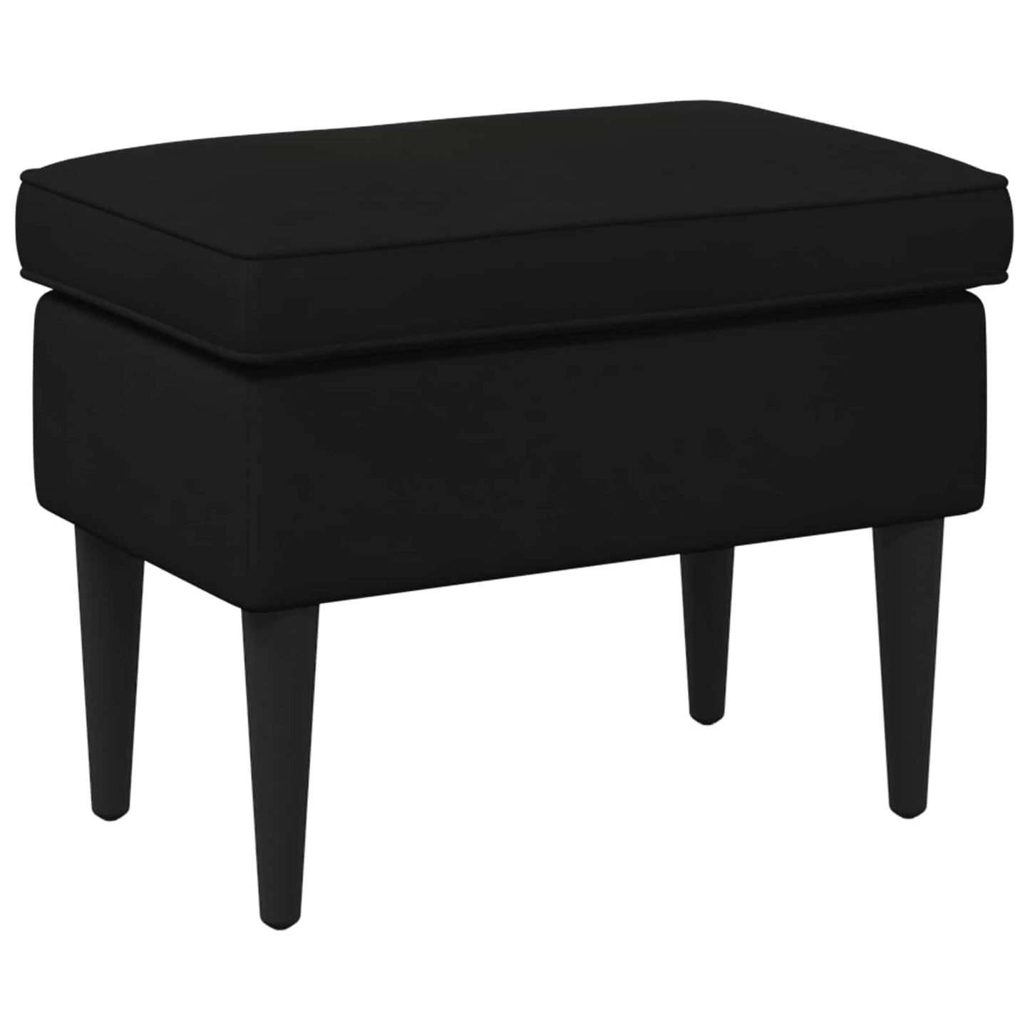 vidaXL Πολυθρόνα Ποδιών Μαύρο 55 x 35 x 41 εκ Βελούδο