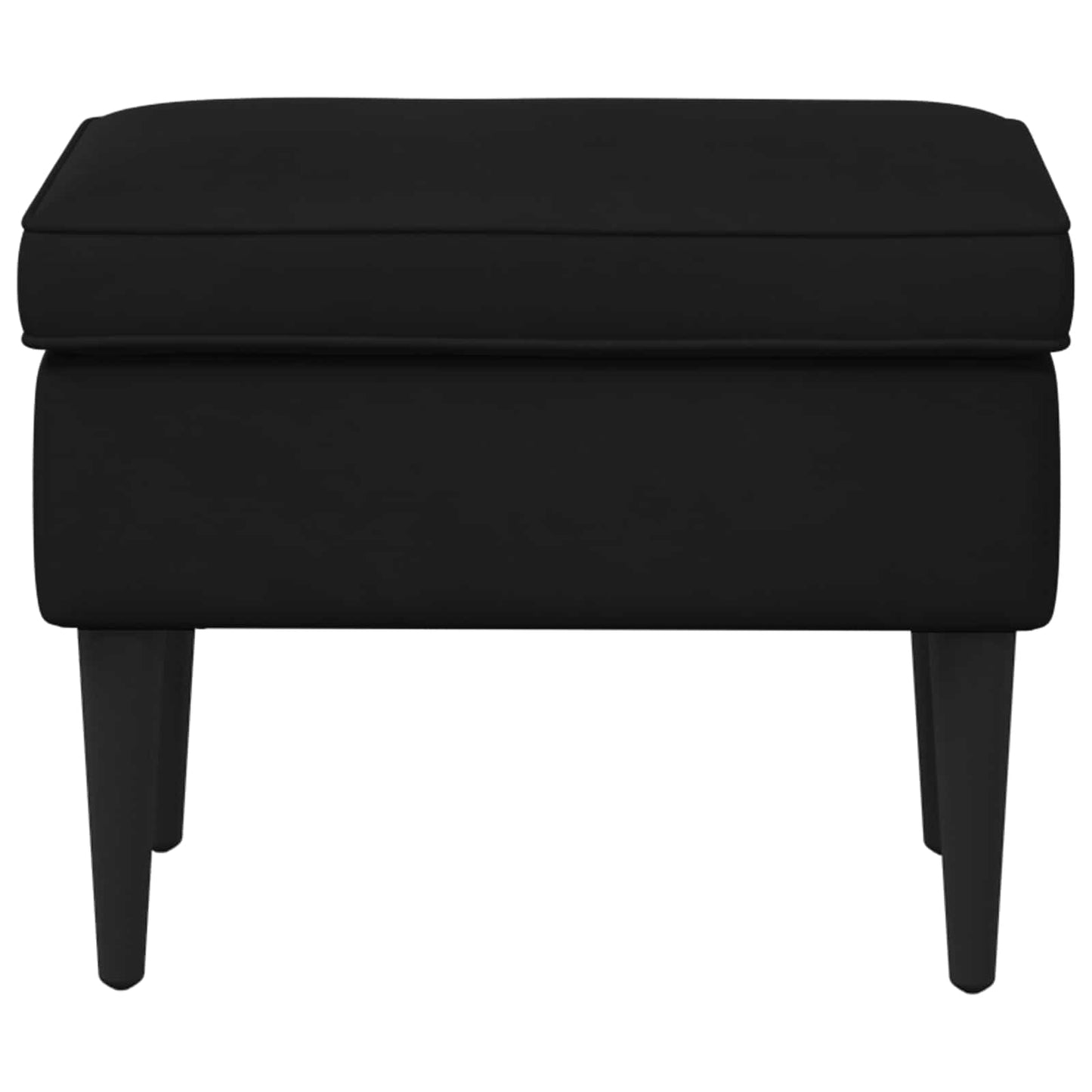 vidaXL Πολυθρόνα Ποδιών Μαύρο 55 x 35 x 41 εκ Βελούδο
