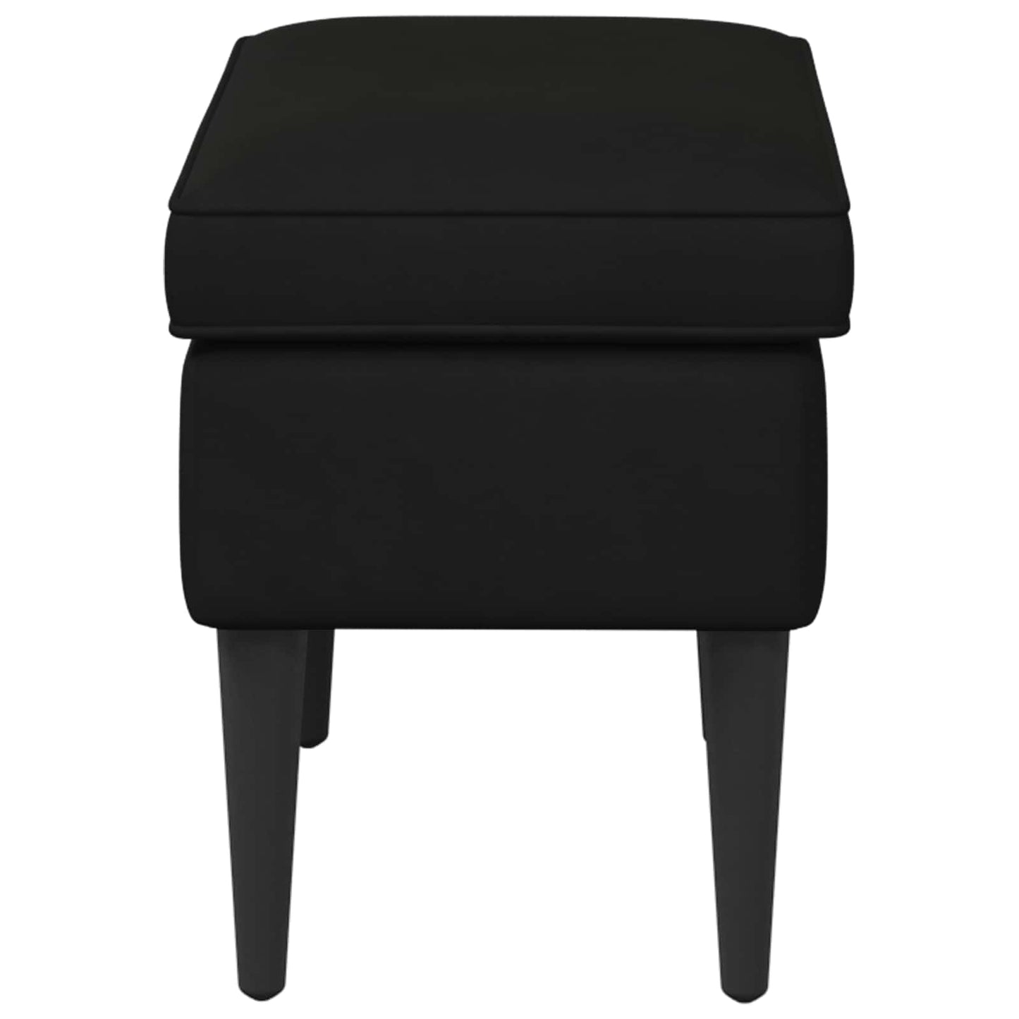 vidaXL Πολυθρόνα Ποδιών Μαύρο 55 x 35 x 41 εκ Βελούδο