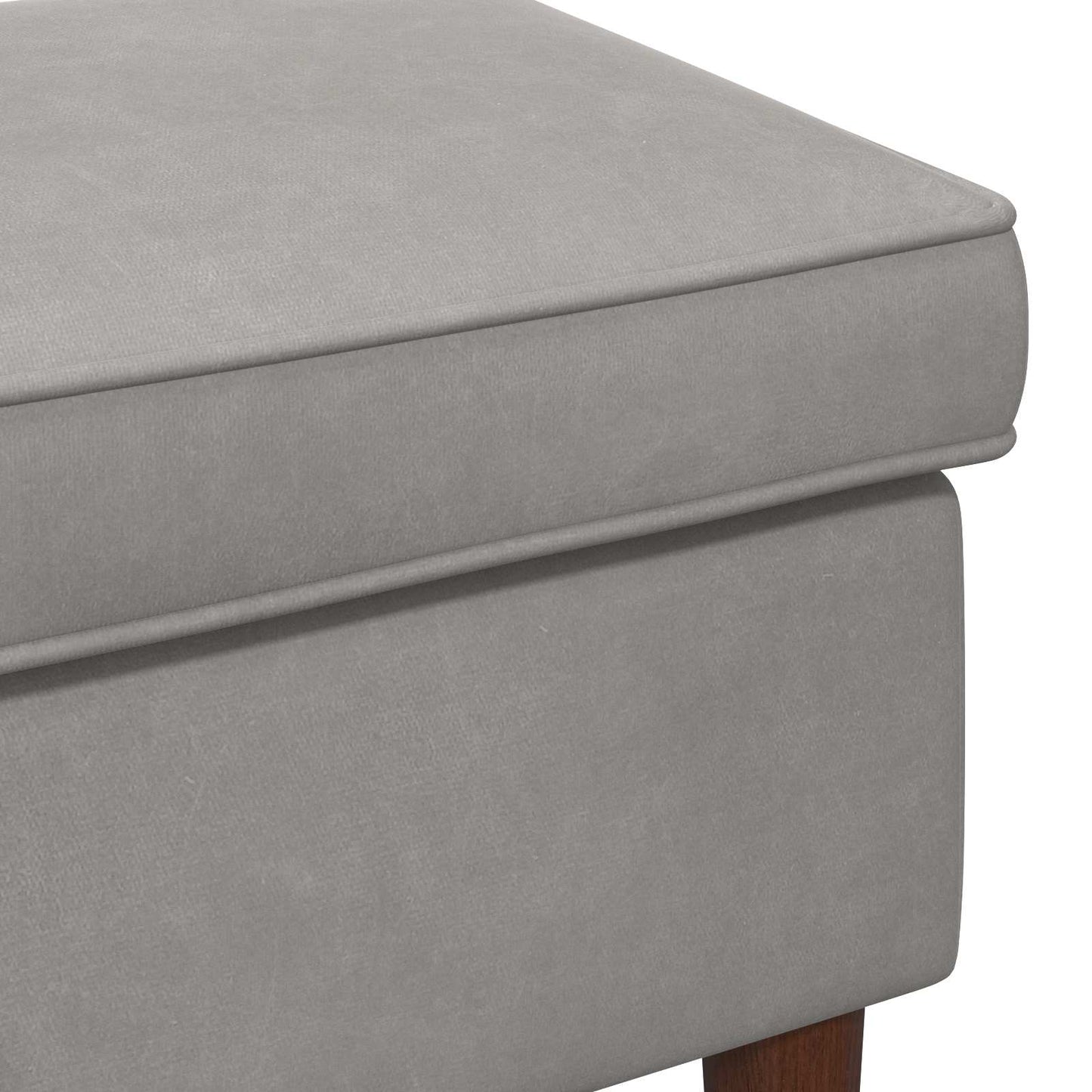 vidaXL Πολυθρόνα Ποδιών Ανοιχτό γκρι 55 x 35 x 41 εκ Βελούδο