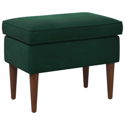 vidaXL Πολυθρόνα Ποδιών Σκούρο Πράσινο 55 x 35 x 41 εκ Βελούδο