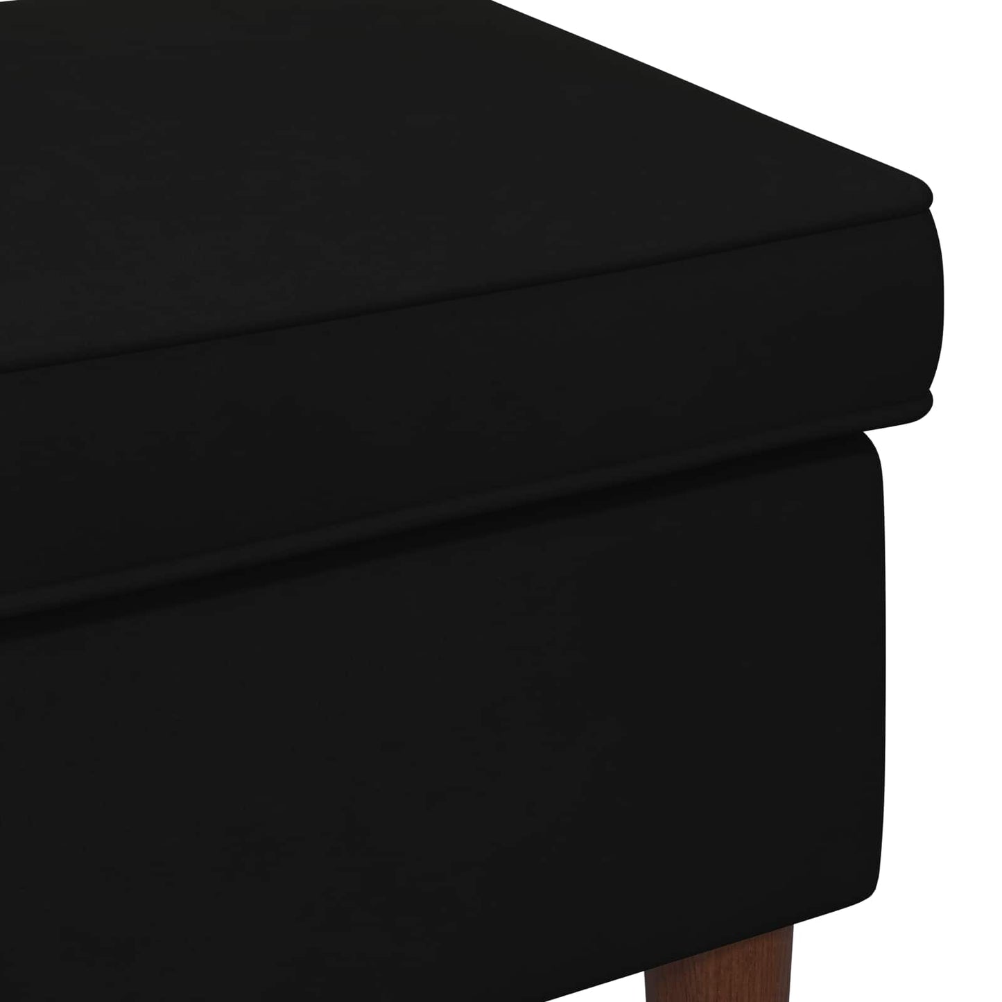 vidaXL Πολυθρόνα Ποδιών Μαύρο 55 x 35 x 41 εκ Βελούδο