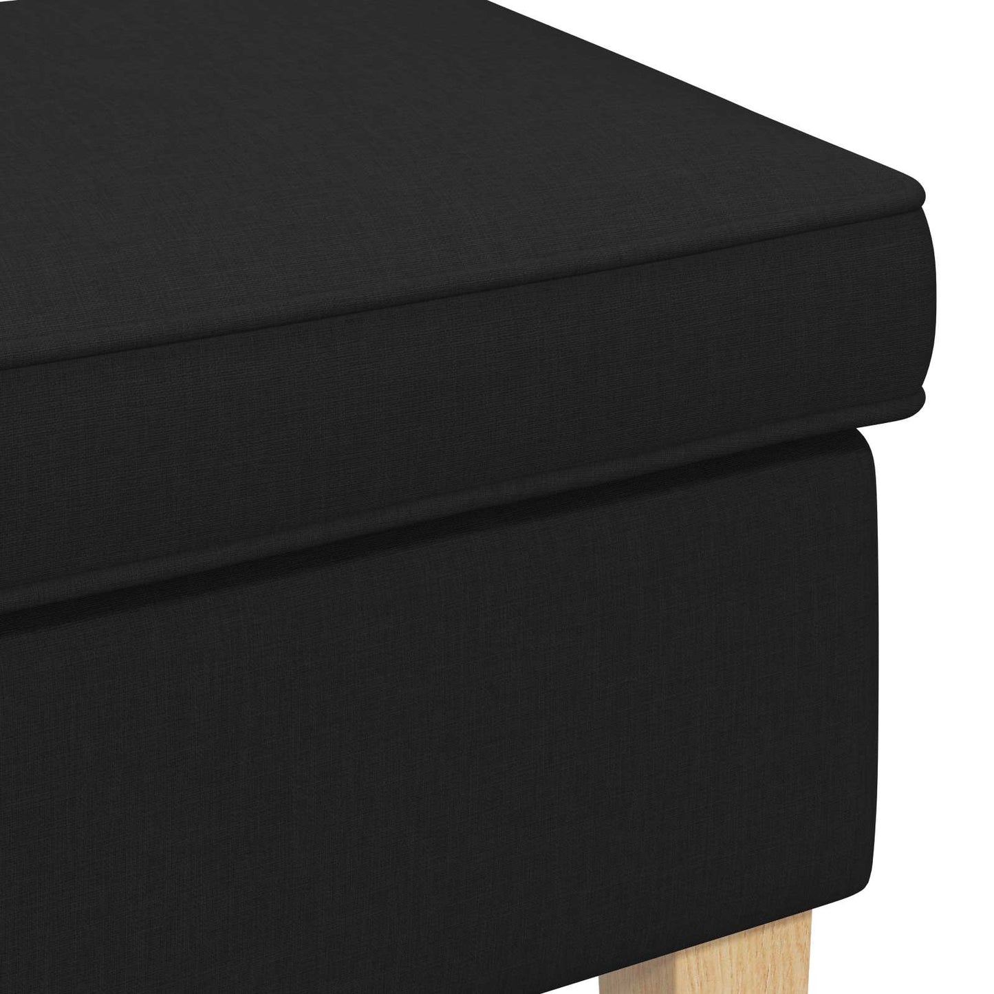 vidaXL Πολυθρόνα Ποδιών Μαύρο 55 x 35 x 41 εκ Ύφασμα