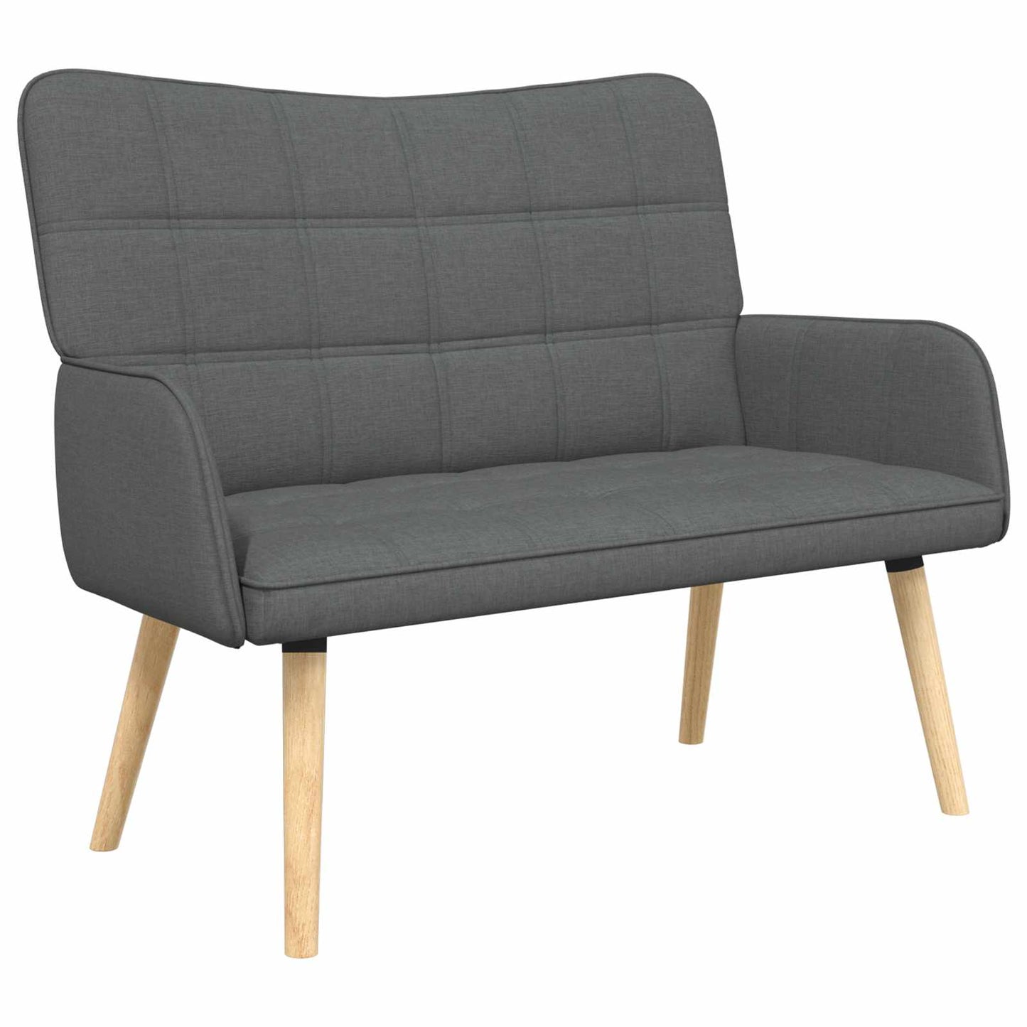 vidaXL Διθέσιος Καναπές Σκούρο Γκρι 115 x 61 x 87 εκ. ύφασμα