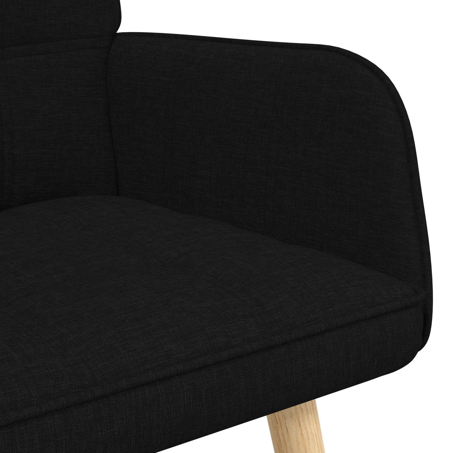 vidaXL Διθέσιος Καναπές Μαύρο 115 x 61 x 87 εκ. ύφασμα