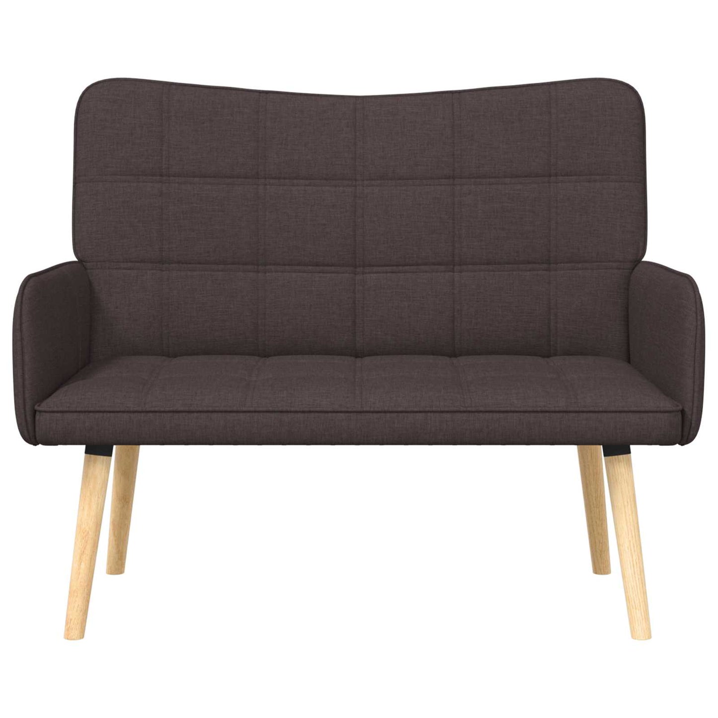 vidaXL Καναπές 2 ατόμων Σκούρο Καφέ 115 x 61 x 87 εκ. Ύφασμα