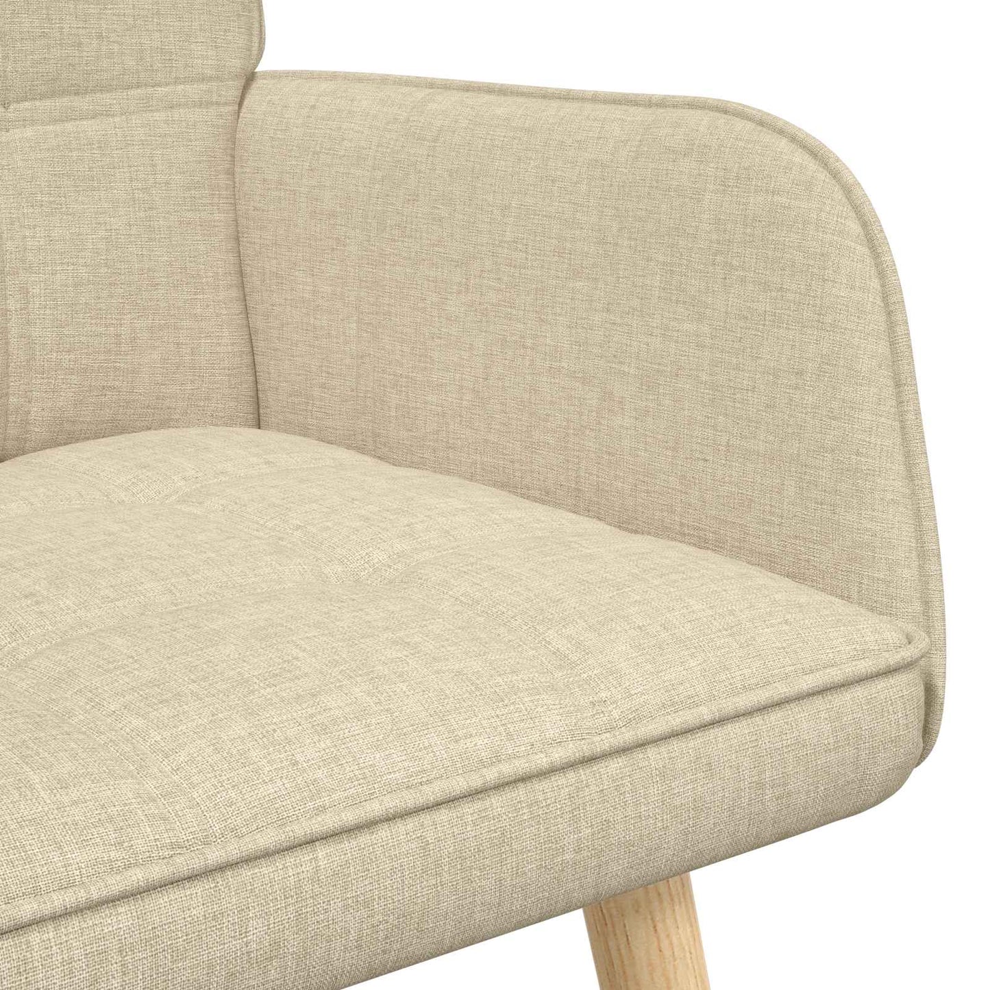 vidaXL Καναπές 2 ατόμων Κρεμ 115 x 61 x 87 εκ. Ύφασμα