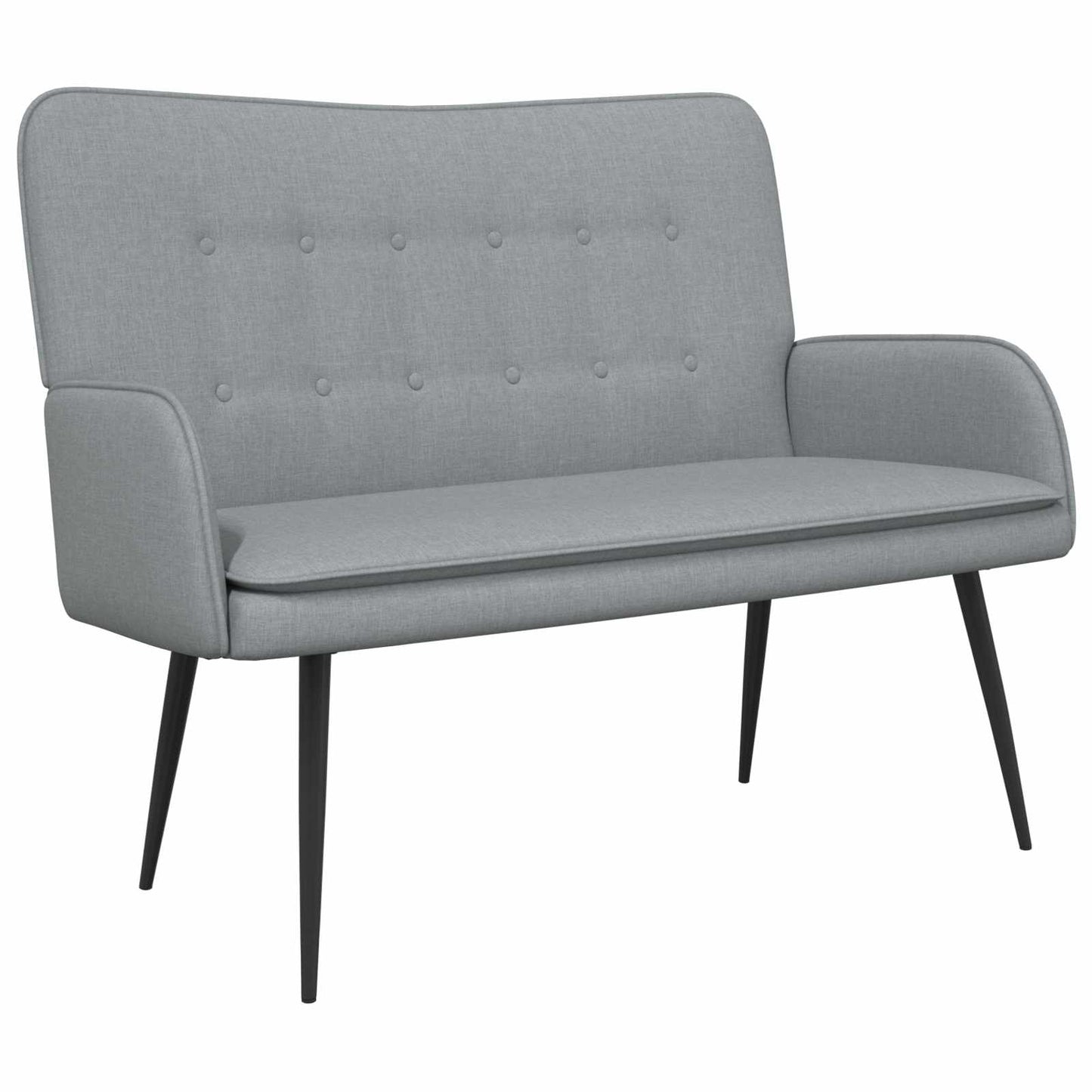 vidaXL Καναπές 2 ατόμων Ανοιχτό γκρι 115 x 61 x 87 εκ. Ύφασμα