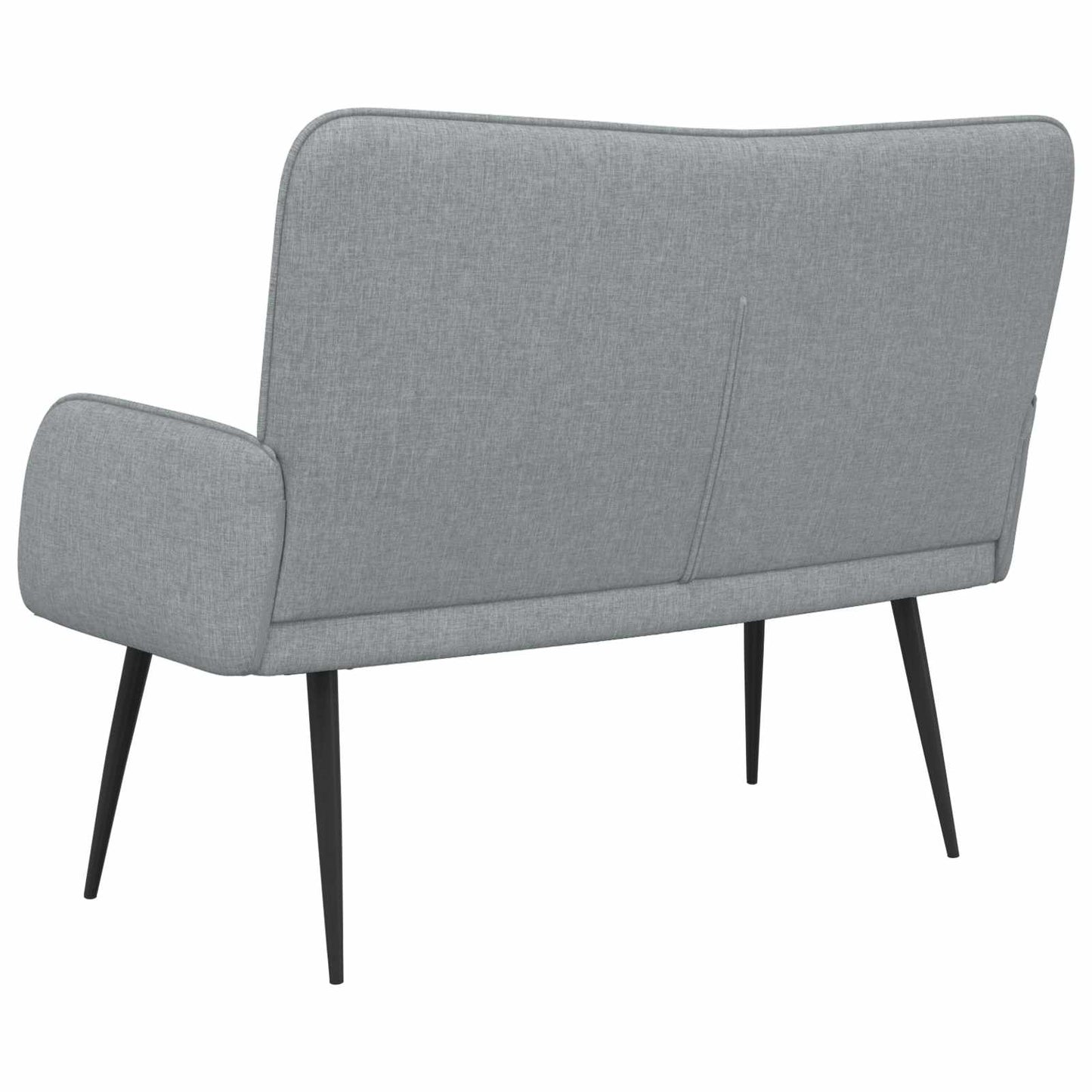 vidaXL Καναπές 2 ατόμων Ανοιχτό γκρι 115 x 61 x 87 εκ. Ύφασμα