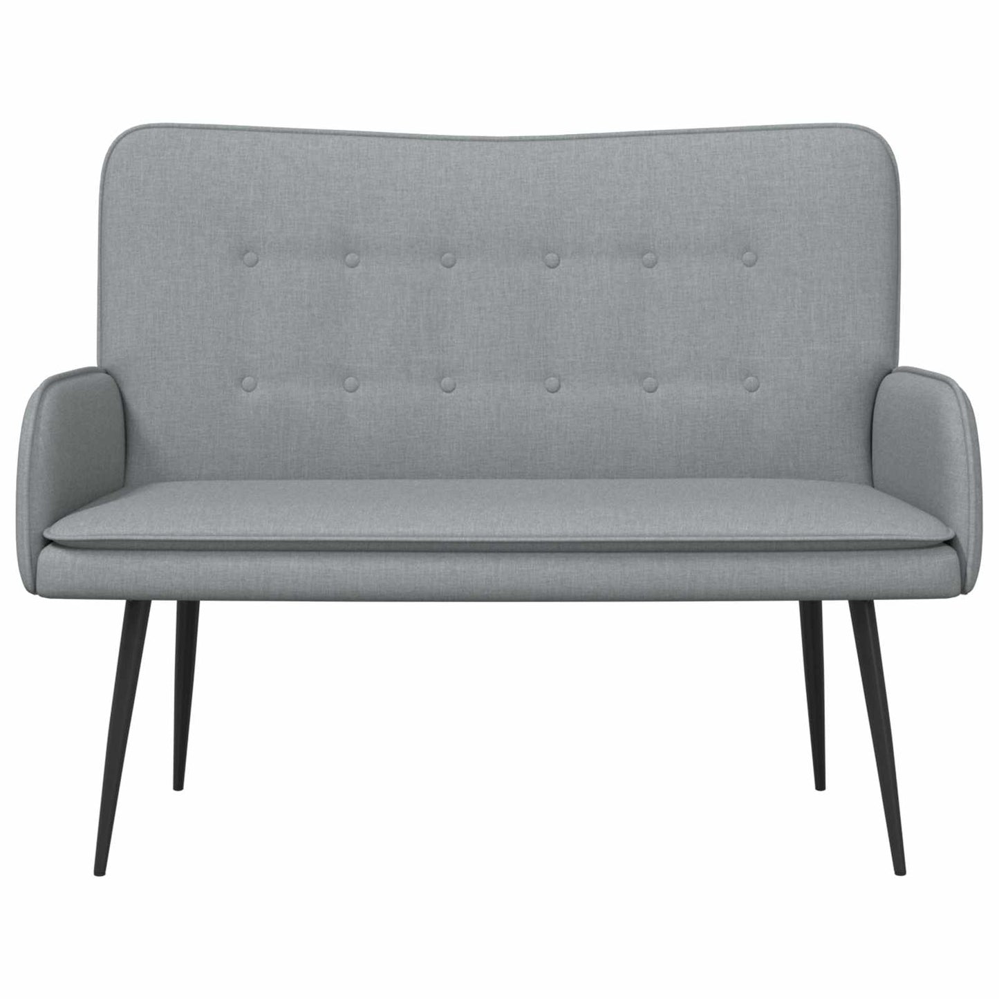 vidaXL Καναπές 2 ατόμων Ανοιχτό γκρι 115 x 61 x 87 εκ. Ύφασμα