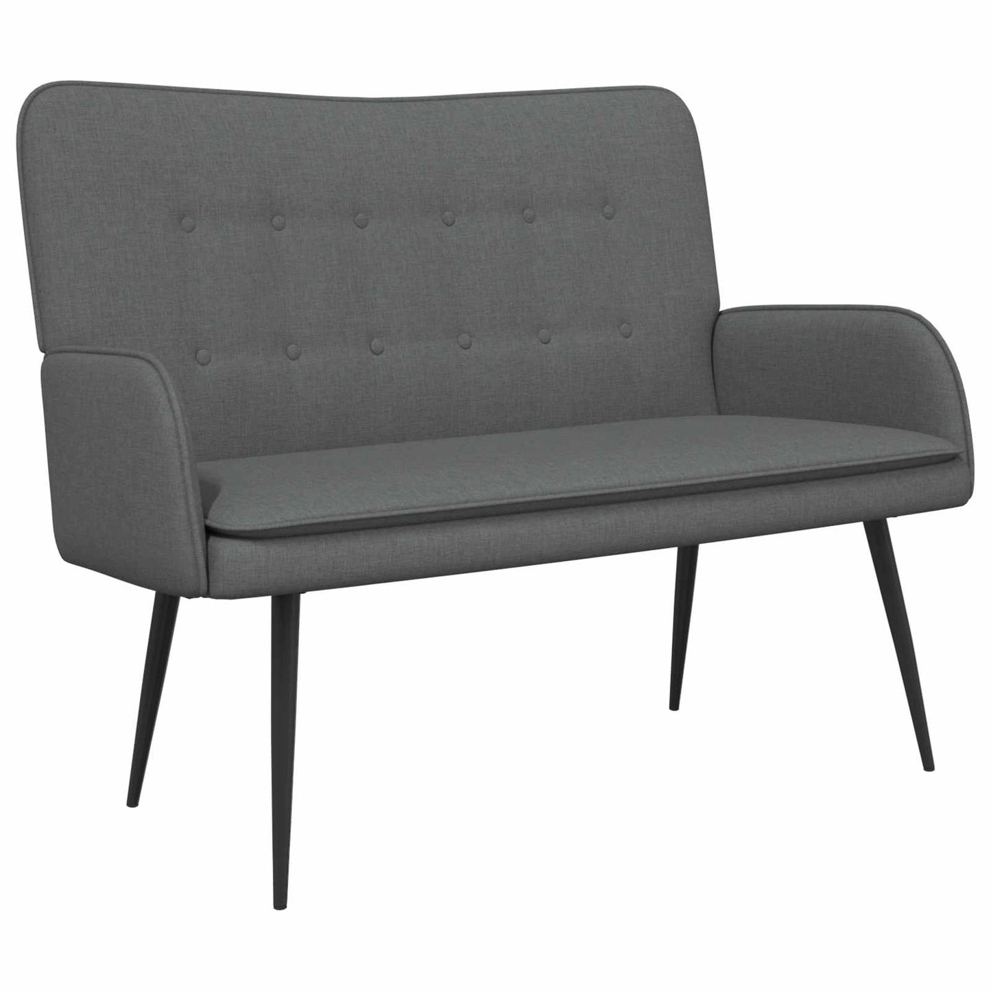 vidaXL Καναπές 2 ατόμων Σκούρο Γκρι 115 x 61 x 87 εκ. Ύφασμα