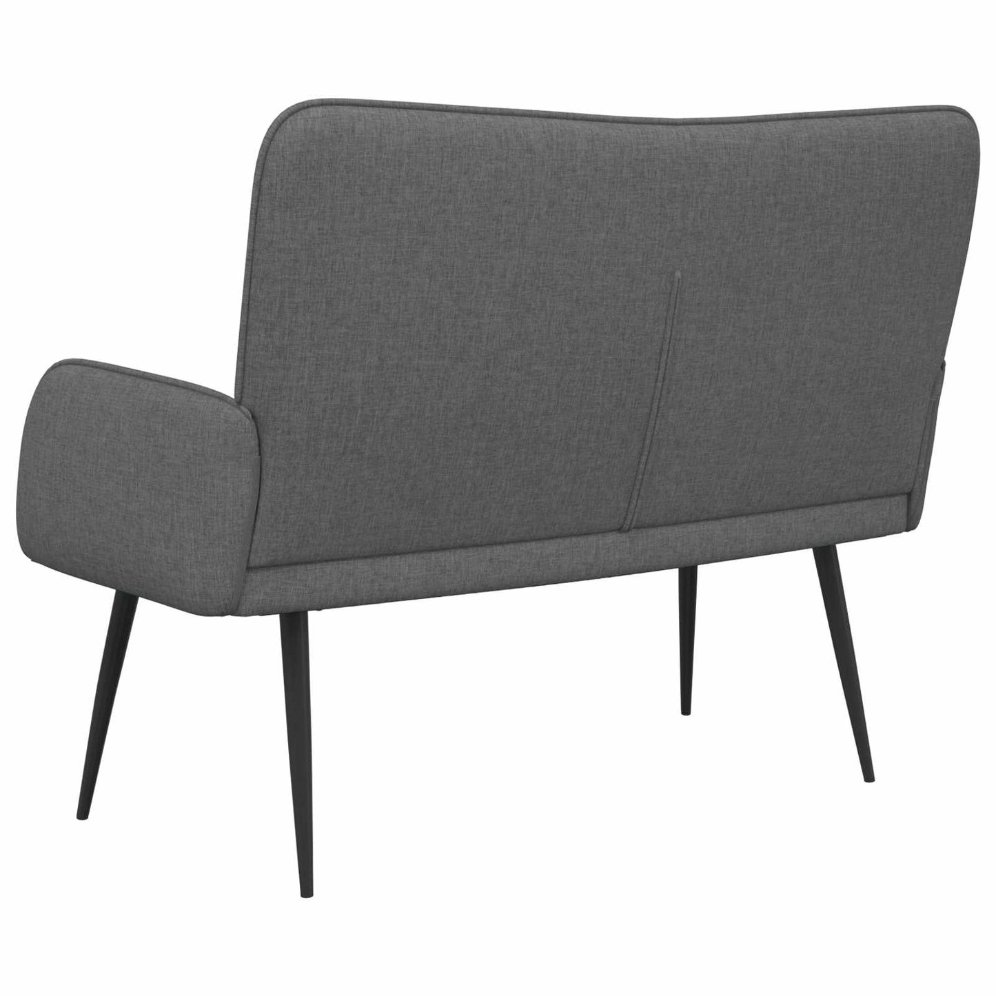 vidaXL Καναπές 2 ατόμων Σκούρο Γκρι 115 x 61 x 87 εκ. Ύφασμα