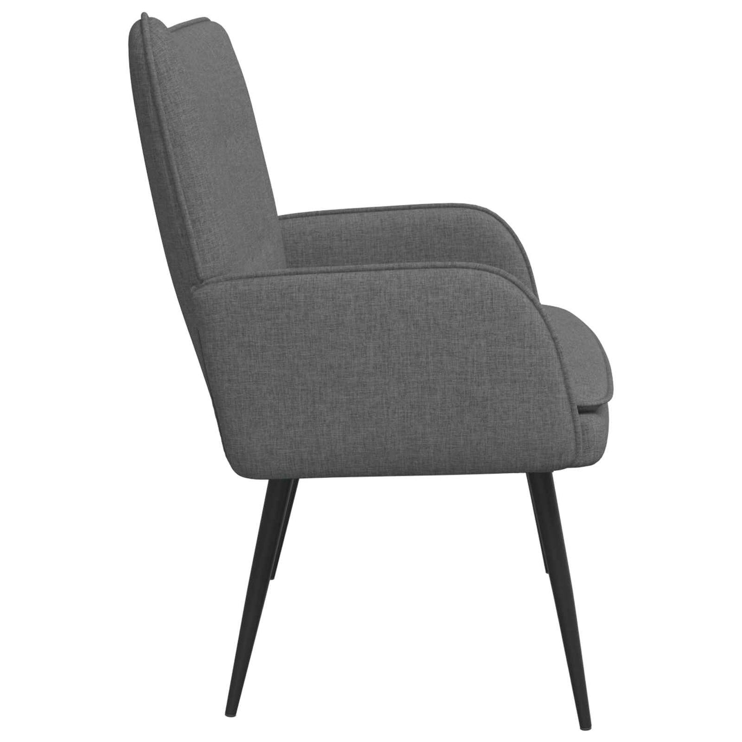 vidaXL Καναπές 2 ατόμων Σκούρο Γκρι 115 x 61 x 87 εκ. Ύφασμα