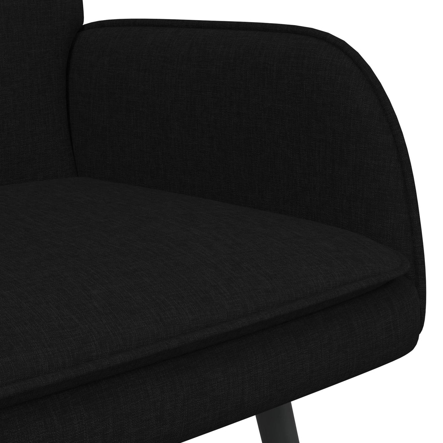 vidaXL Καναπές 2 ατόμων Μαύρο 115 x 61 x 87 εκ. Ύφασμα