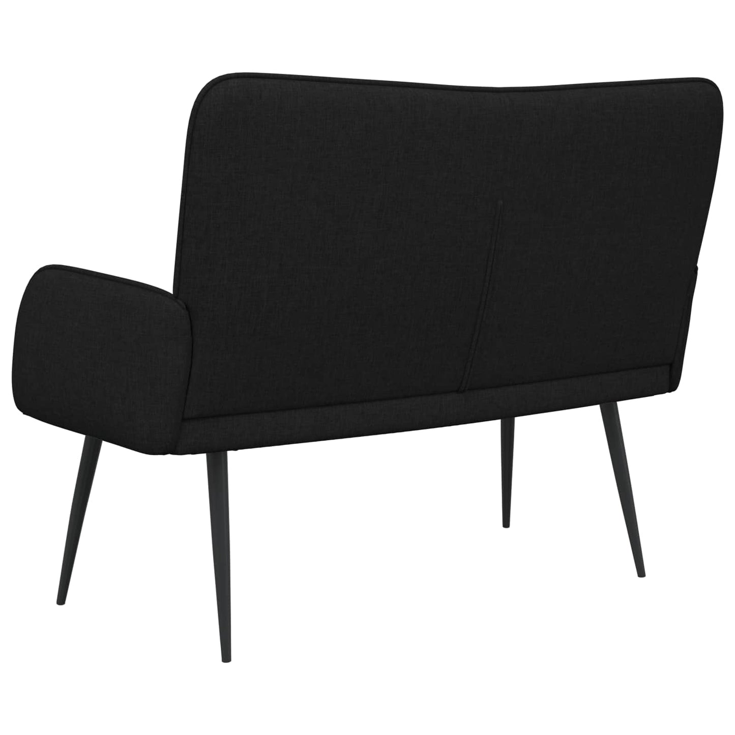 vidaXL Καναπές 2 ατόμων Μαύρο 115 x 61 x 87 εκ. Ύφασμα