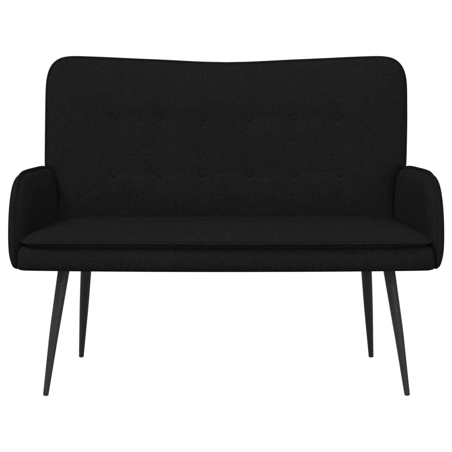 vidaXL Καναπές 2 ατόμων Μαύρο 115 x 61 x 87 εκ. Ύφασμα
