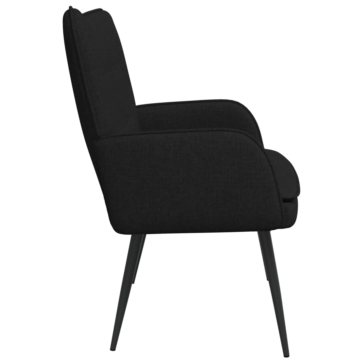 vidaXL Καναπές 2 ατόμων Μαύρο 115 x 61 x 87 εκ. Ύφασμα