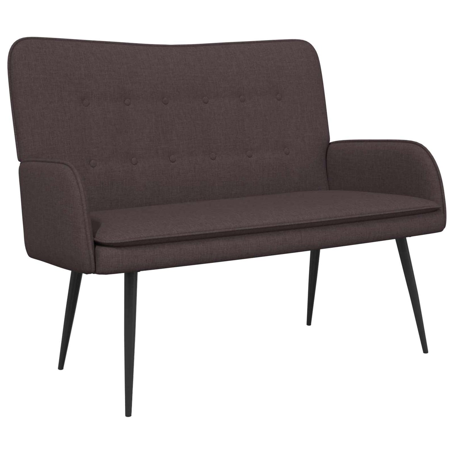 vidaXL Καναπές 2 ατόμων Σκούρο Καφέ 115 x 61 x 87 εκ. Ύφασμα