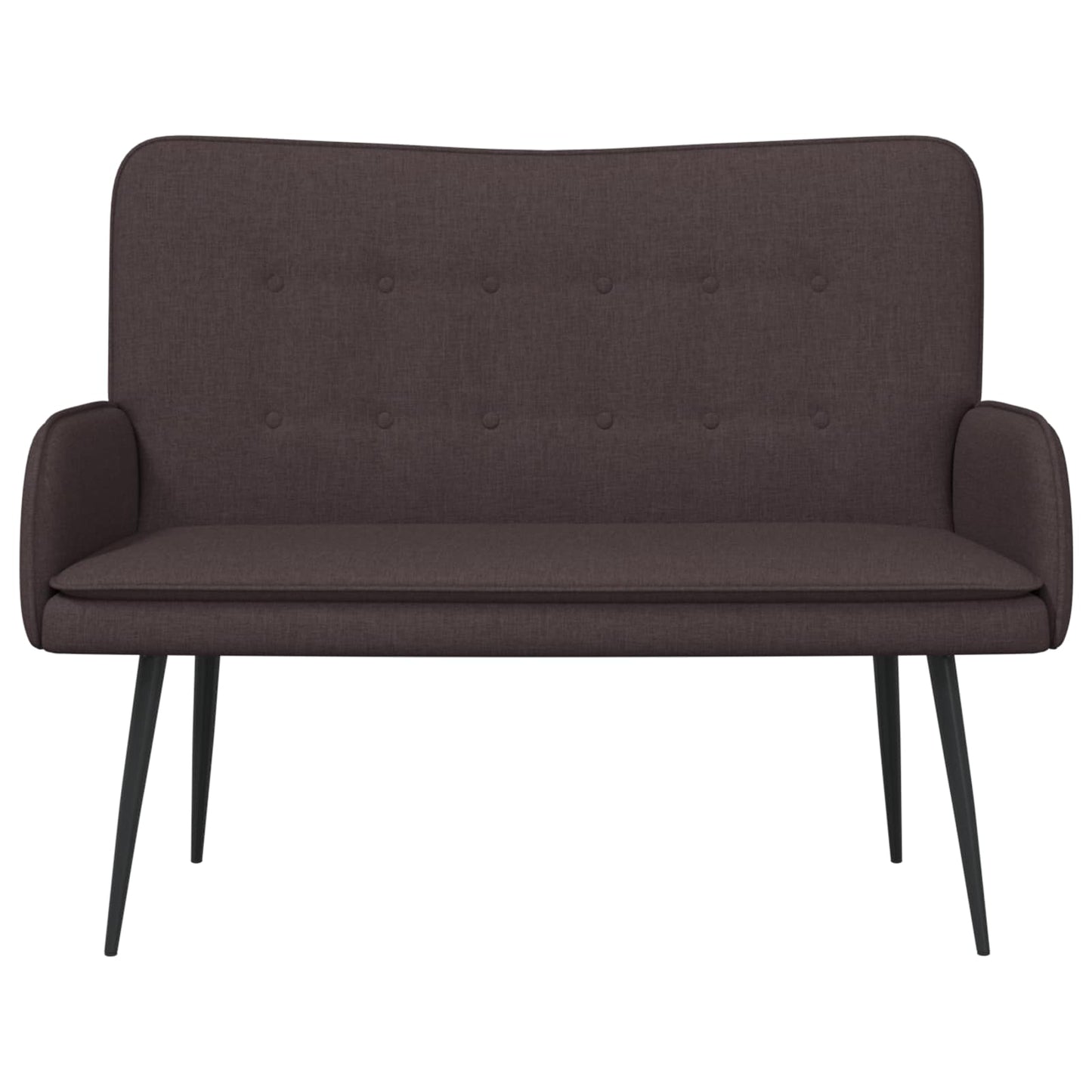 vidaXL Καναπές 2 ατόμων Σκούρο Καφέ 115 x 61 x 87 εκ. Ύφασμα