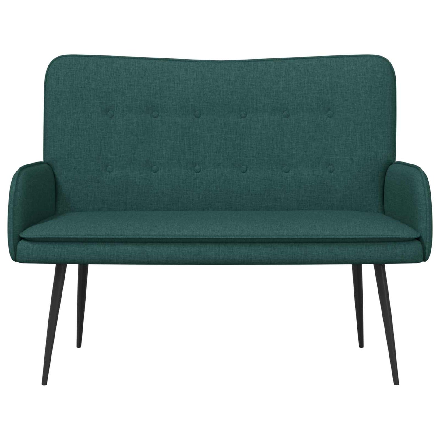 vidaXL Καναπές 2 ατόμων Σκούρο Πράσινο 115 x 61 x 87 εκ. Ύφασμα