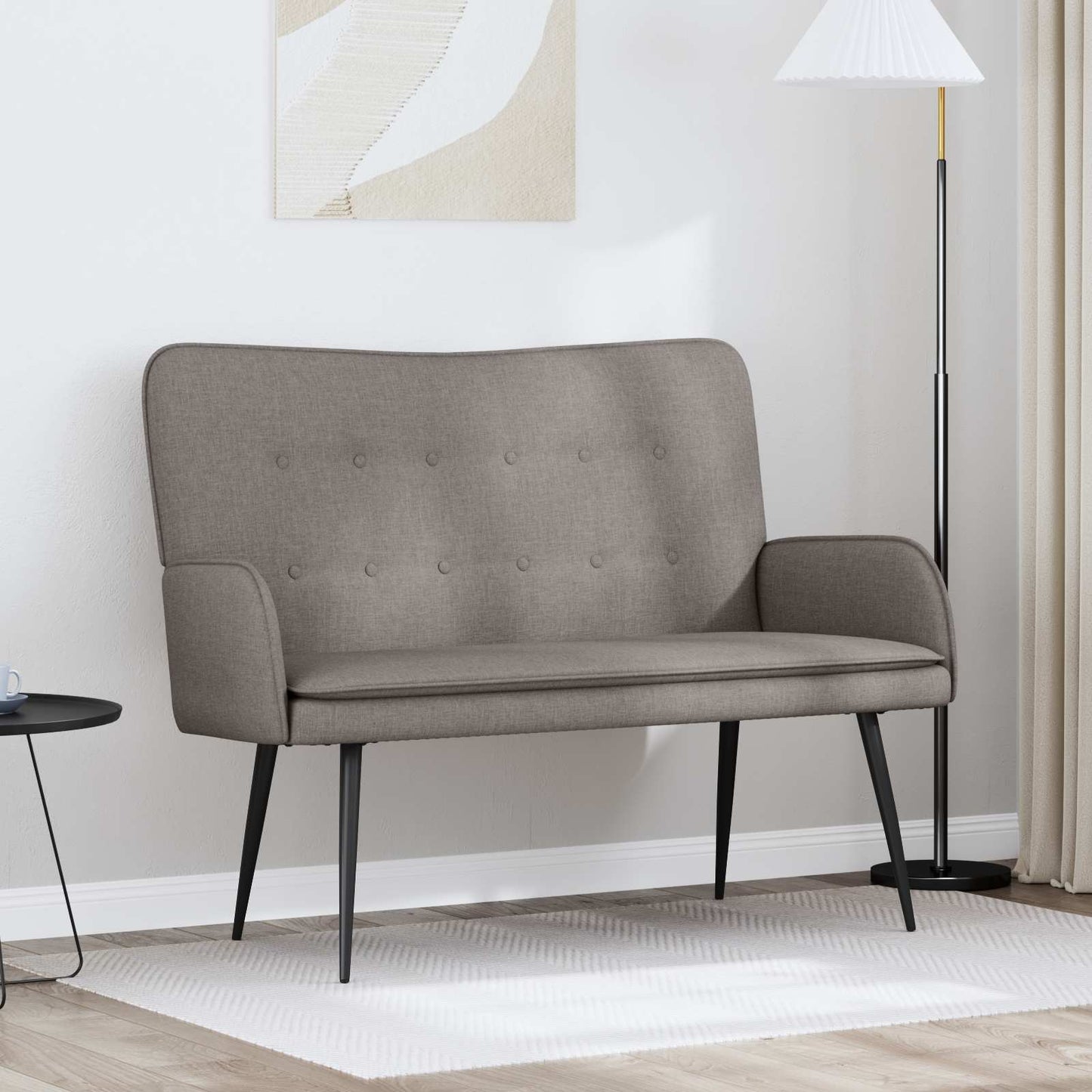 vidaXL Καναπές 2 ατόμων Taupe 115 x 61 x 87 εκ. Ύφασμα