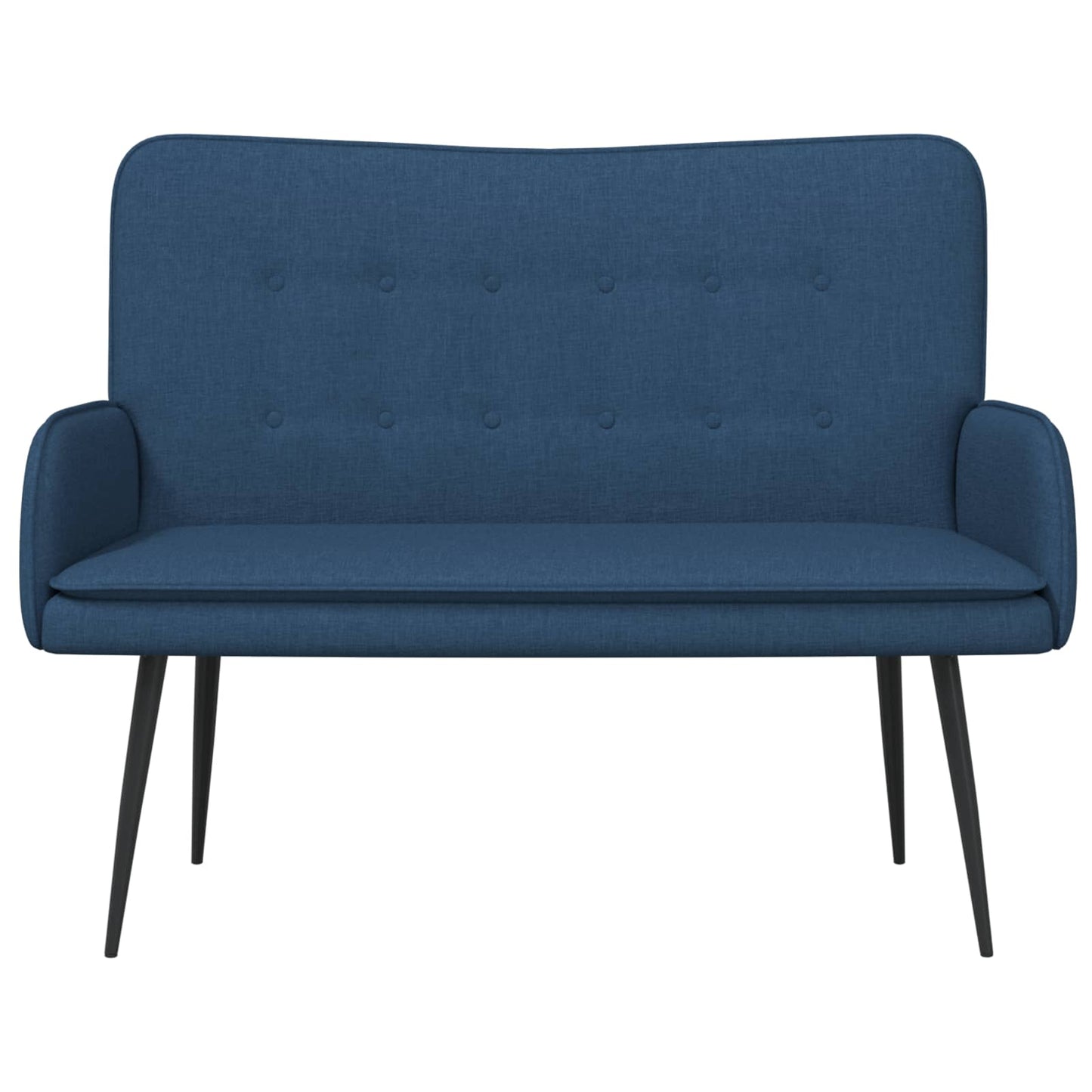 vidaXL Καναπές 2 ατόμων Μπλε 115 x 61 x 87 εκ. Ύφασμα
