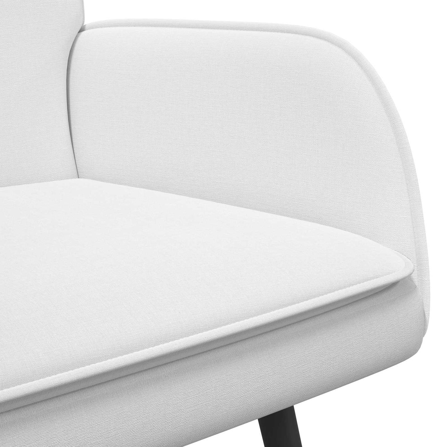vidaXL Καναπές 2 ατόμων Λευκό 115 x 61 x 87 εκ. Ύφασμα