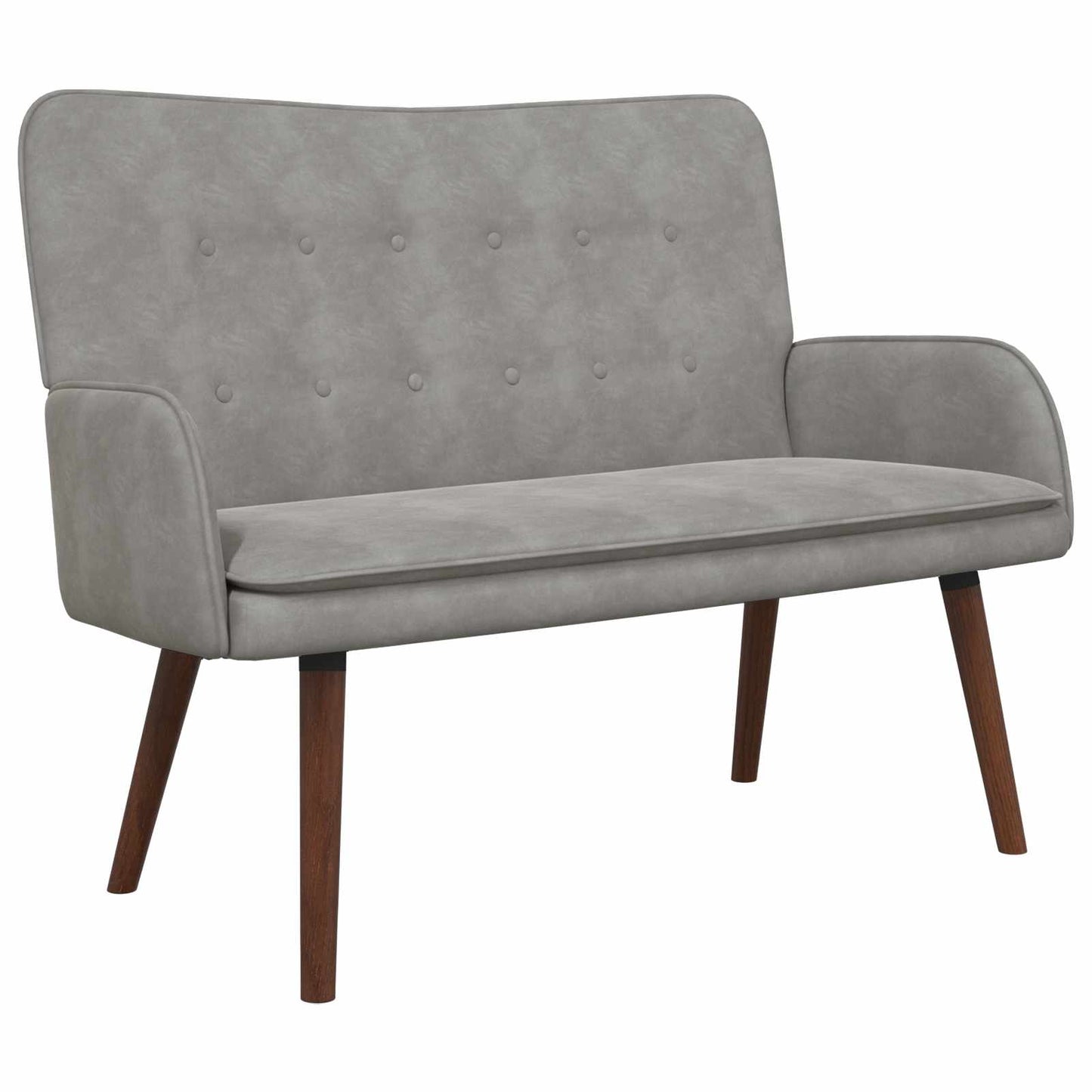 vidaXL Διθέσιος Καναπές Ανοιχτό γκρι 115 x 61 x 87 εκ. Βελούδο